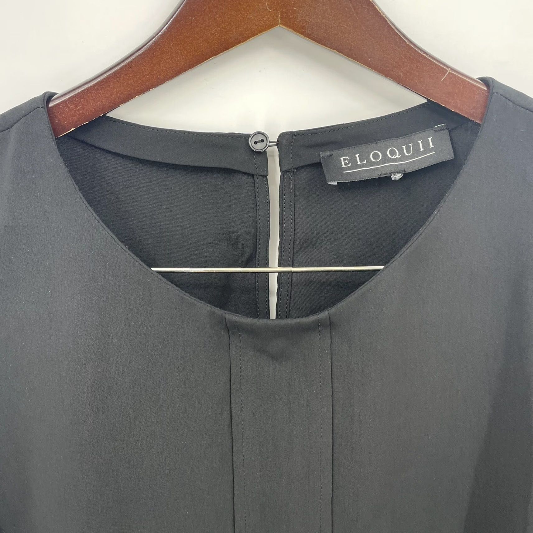 Vintage Eloquii Blouse Womens Plus Size 2XL Black Round Neck 3/4 Sleeve Sheer Readable READ Size XXL / US 16-18 / IT 52-54 - 3 Thumbnail