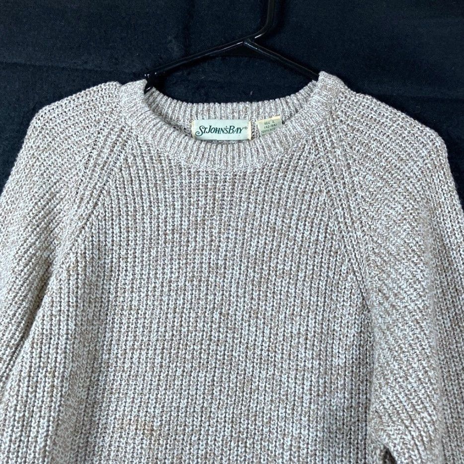 Vintage St. John's Bay Mens Sweater Tan Crew Neck Knit Long Sleeve Pullover Large Size US L / EU 52-54 / 3 - 2 Thumbnail