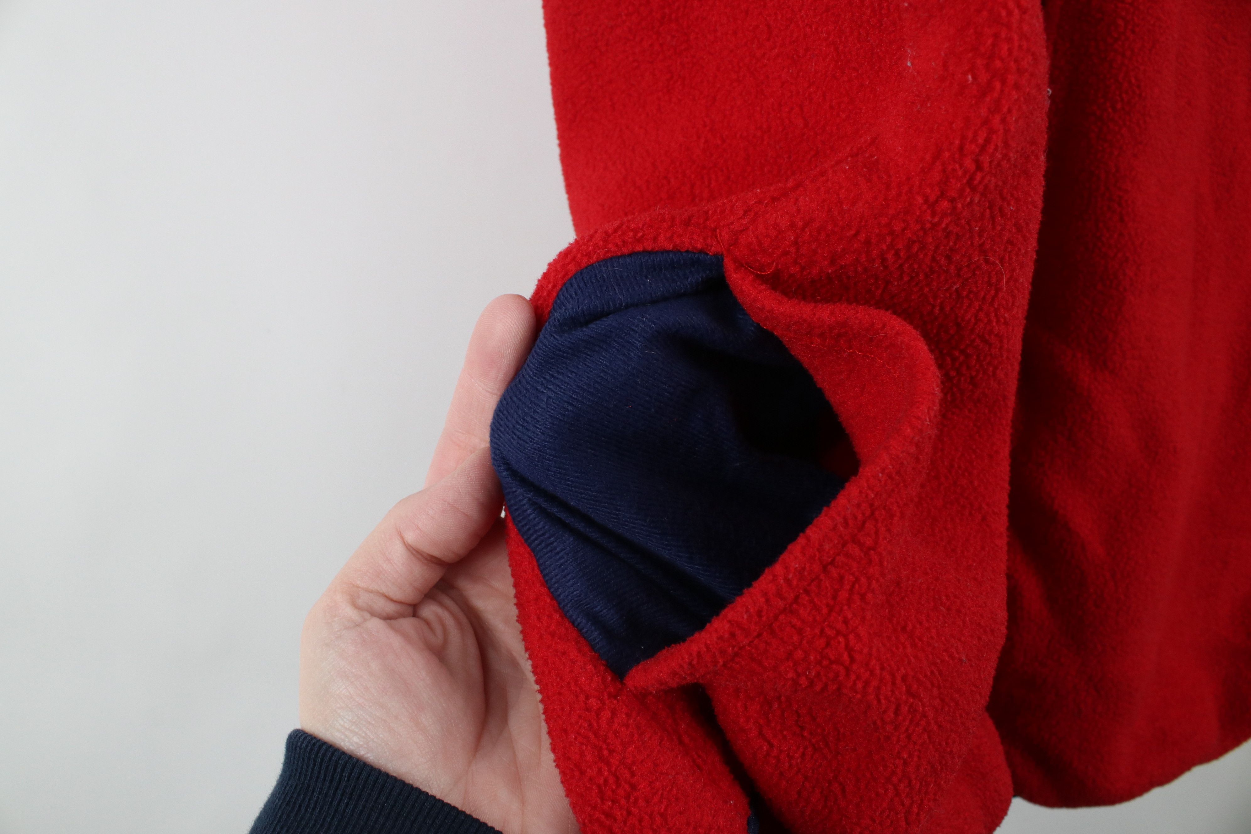 L.L. Bean × Vintage Vintage 90s LL Bean Blank Full Zip Fleece Vest Jacket Red Size US XL / EU 56 / 4 - 5 Thumbnail