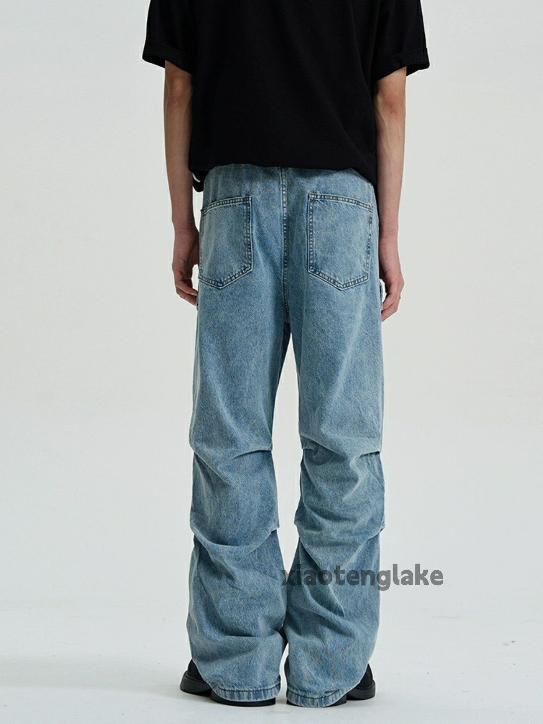 Jean × Vintage utility washed faded punk grunge bootcut pleated jeans Size US 30 / EU 46 - 6 Thumbnail