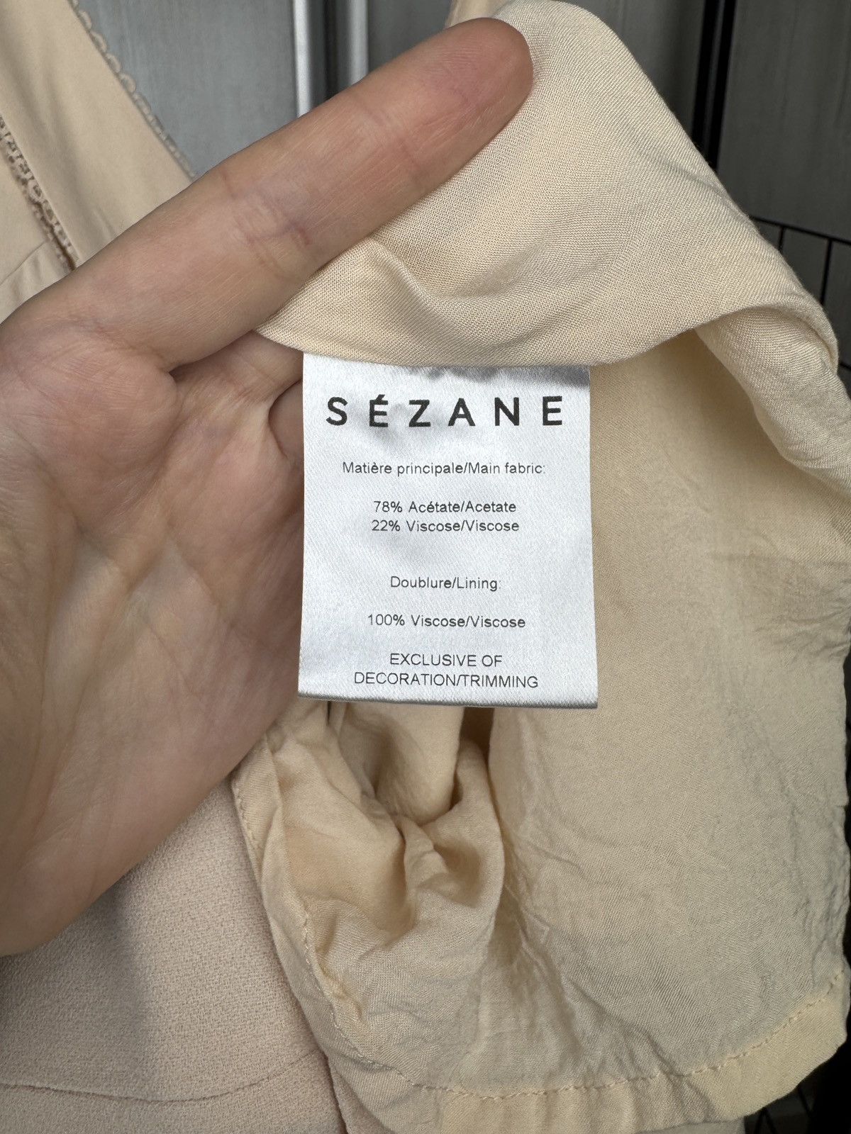 Sezane Sezane Beige Rose Viscose blend mini dress size 38 Size S / US 4 / IT 40 - 16 Thumbnail