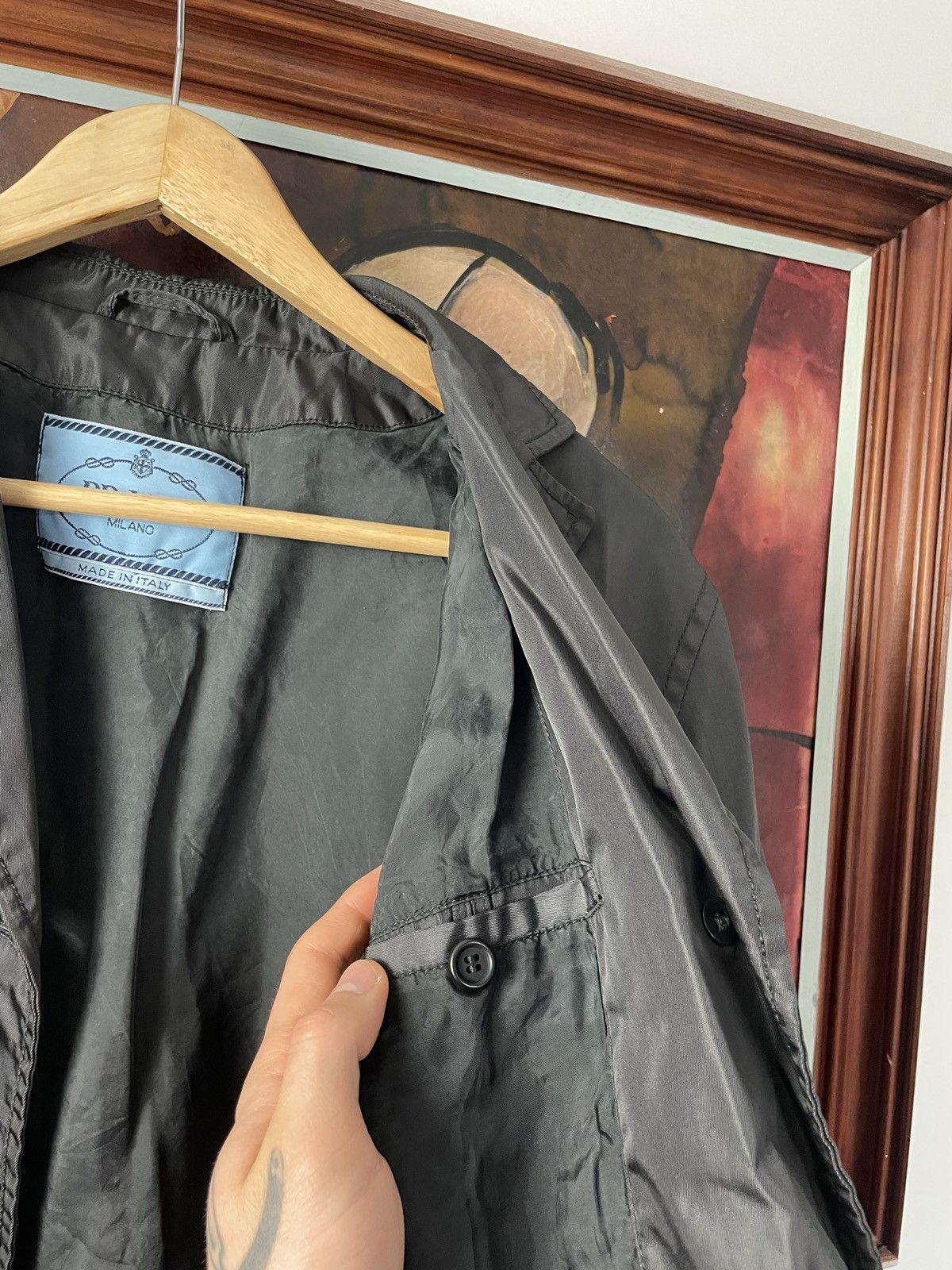 Prada Prada Vintage Nylon Coat Jacket Designer High Quality Rare Size M / US 6-8 / IT 42-44 - 4 Thumbnail