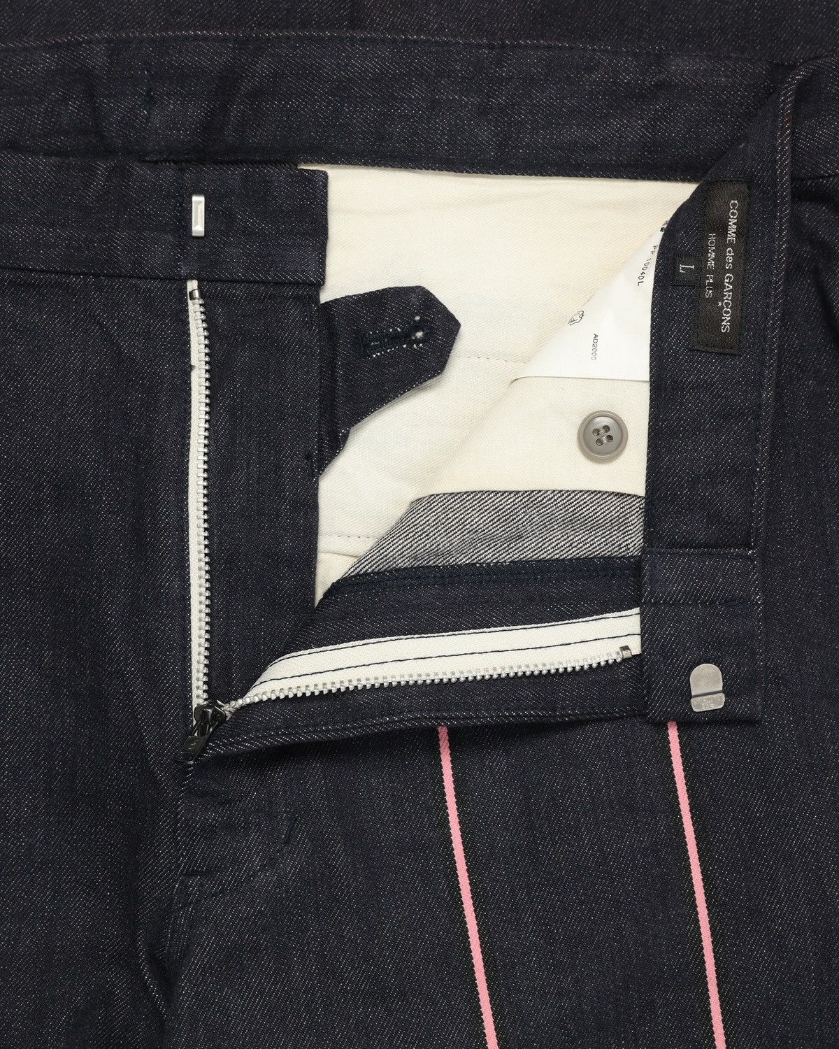 Comme des Garcons Homme Comme des Garçons Homme Plus Pink Stripe Denim Pants Size US 31 - 3 Thumbnail