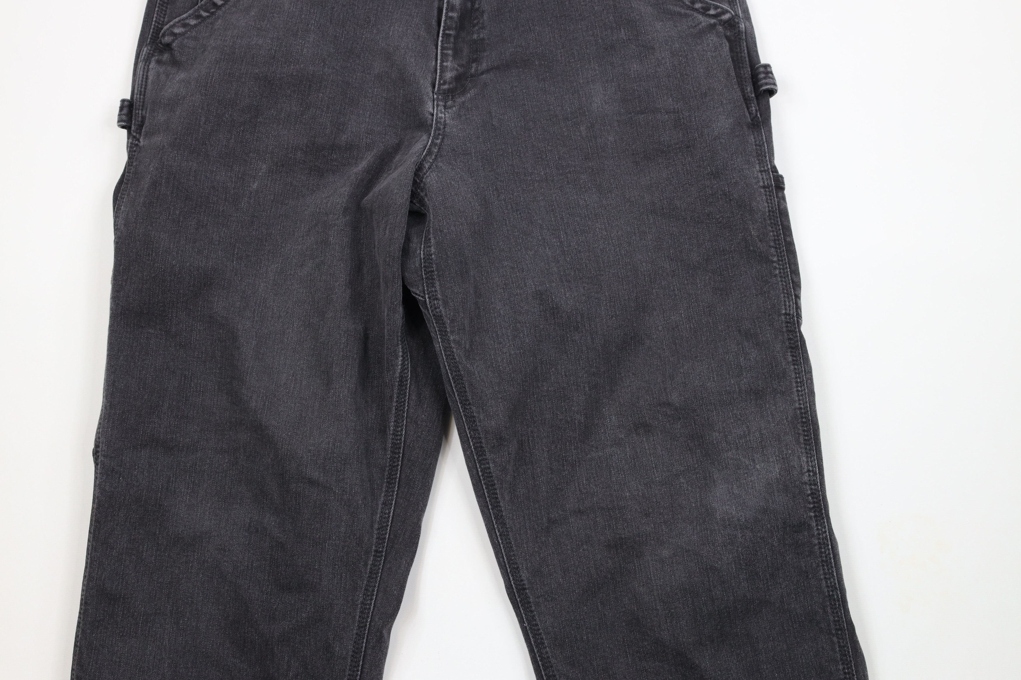 Caterpillar × Vintage Vintage Caterpillar Out Wide Leg Dungaree Denim Jeans Black Size US 38 / EU 54 - 3 Thumbnail