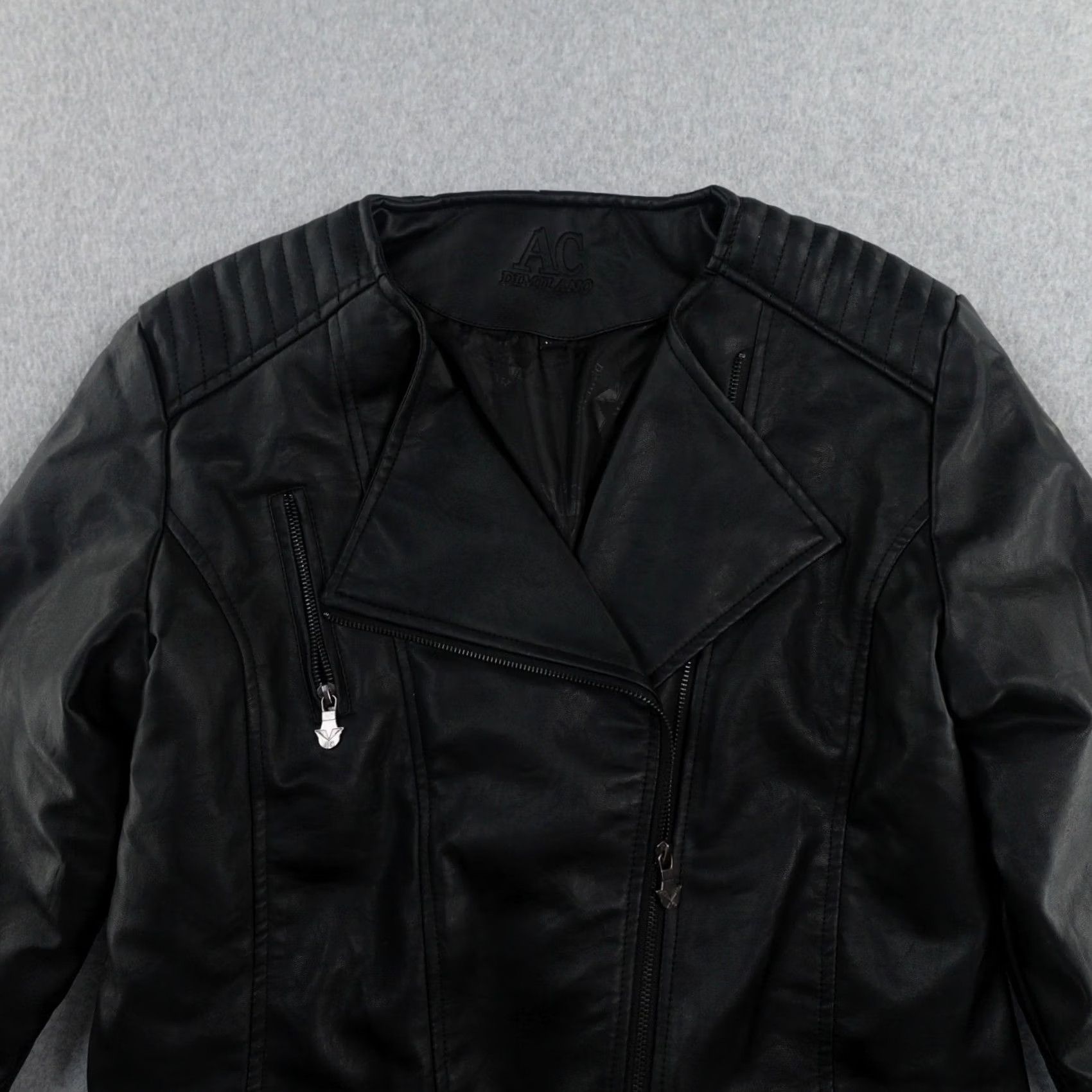 Vintage VINTAGE Dimilano Leather Jacket Womens XL Black Motorcycle Made in Italy Jacket Womens XL Black Motorcycle Dimilano Leather Italy Size XL / US 12-14 / IT 48-50 - 7 Thumbnail