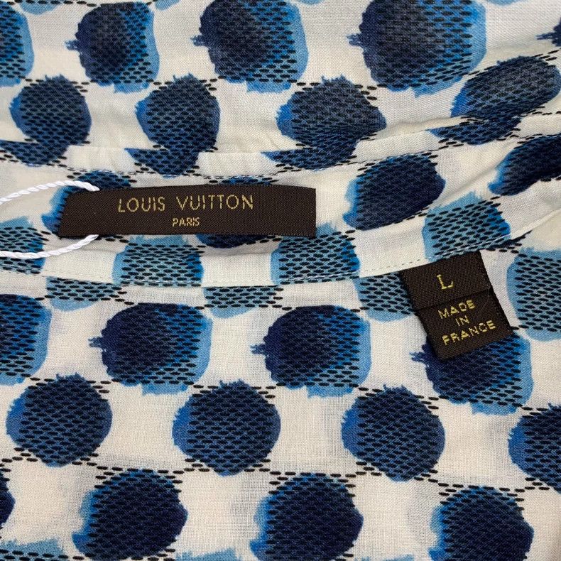 Louis Vuitton Louis Vuitton Blue polka-dot cotton long-sleeve shirt with Size US L / EU 52-54 / 3 - 5 Thumbnail