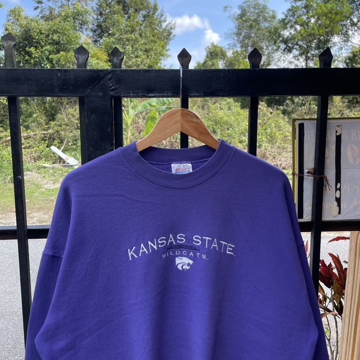 Vintage 🔥Vintage 90s Kansas State Wildcat Center Logo Sweatshirts Size US L / EU 52-54 / 3 - 4 Thumbnail
