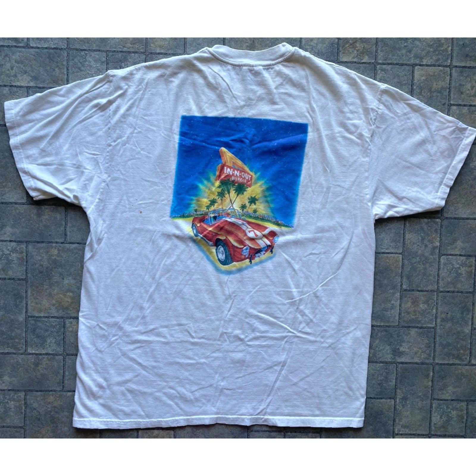 Hanes Hanes Beefy-T T-Shirt Men XL White Short Sleeve In N Out Las Vegas Fast Food Vintage? Size US XL / EU 56 / 4 - 2 Thumbnail