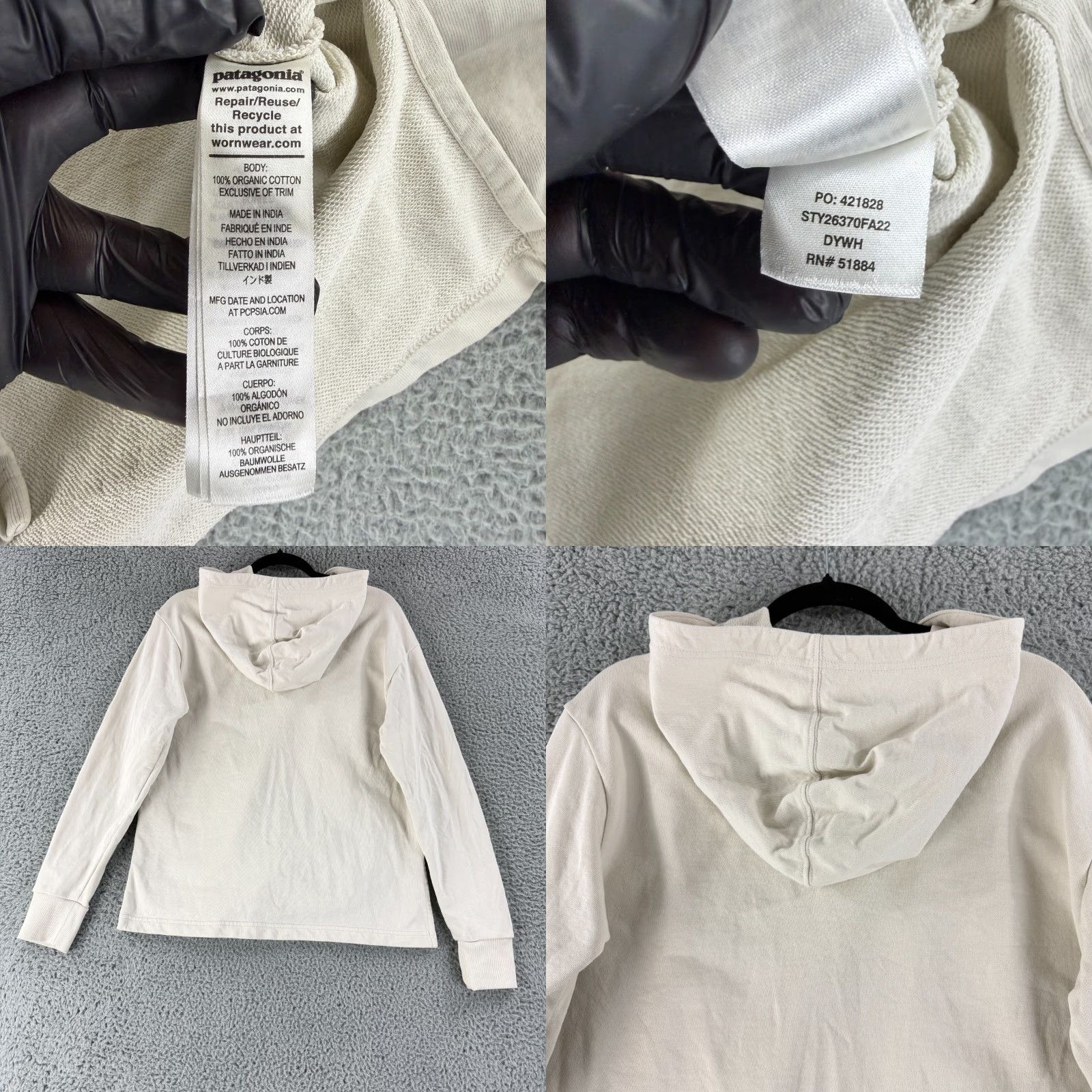 Patagonia Patagonia Regenerative Organic Cotton Sweater Womens Small Ivory Pullover LS Size S / US 4 / IT 40 - 8 Thumbnail