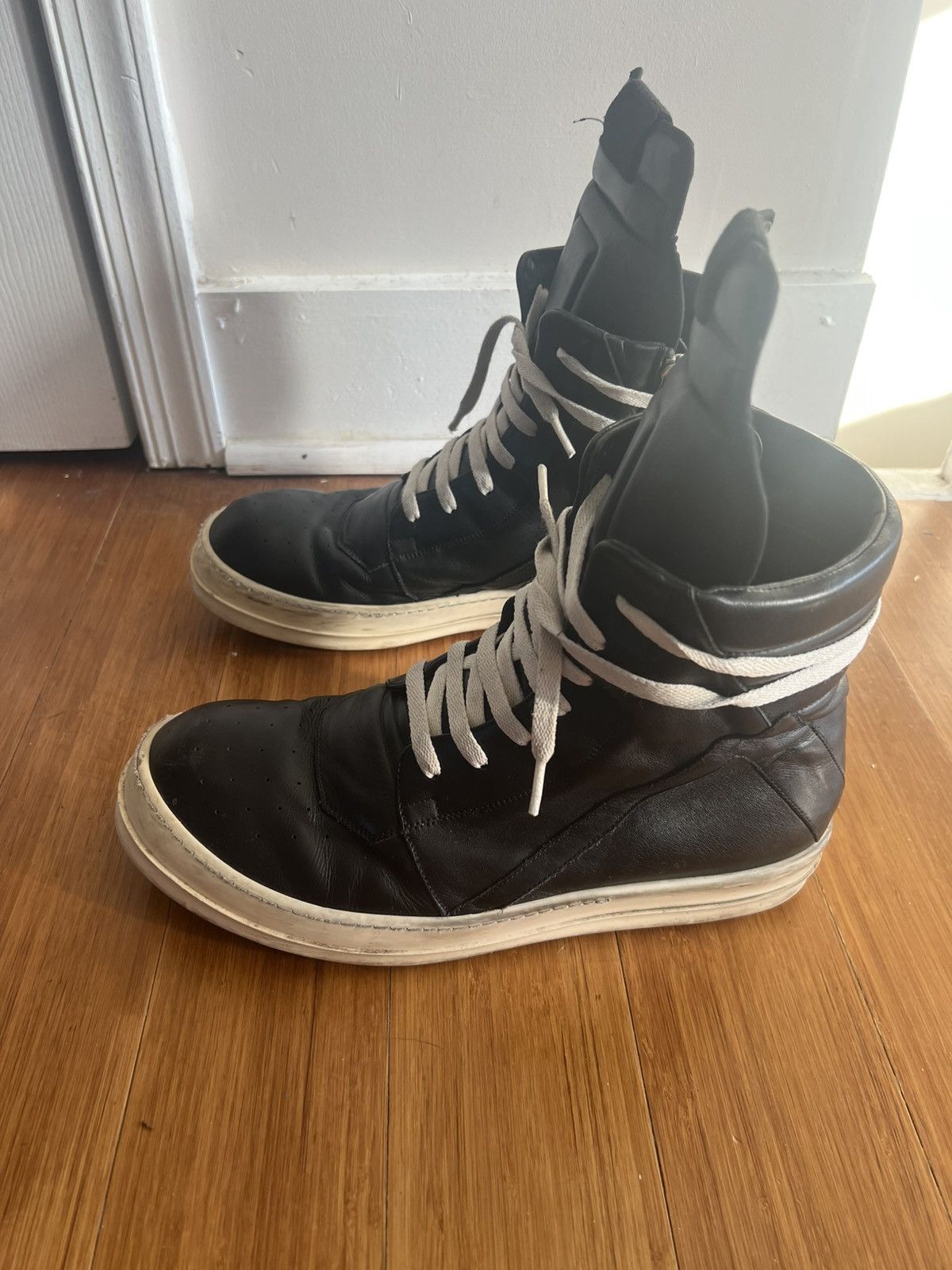 Rick Owens Rick Owens Geobasket Sneaker Black Size 13/46 Size US 13 / EU 46 - 9 Thumbnail