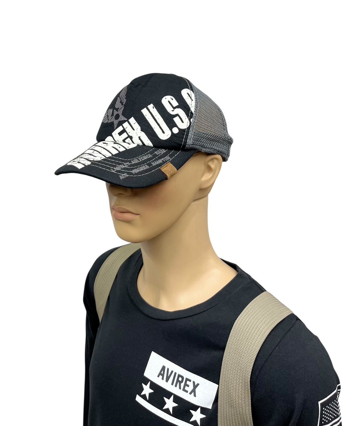 Avirex Vintage AVIREX Slant-printed Spell-out Trucker Hat Size ONE SIZE - 3 Thumbnail
