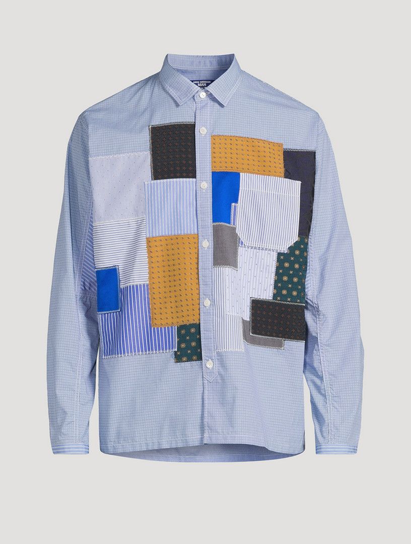 Junya Watanabe o1h1sh10525 Patchwork Shirt in Multicolor Size US L / EU 52-54 / 3 - 1 Thumbnail