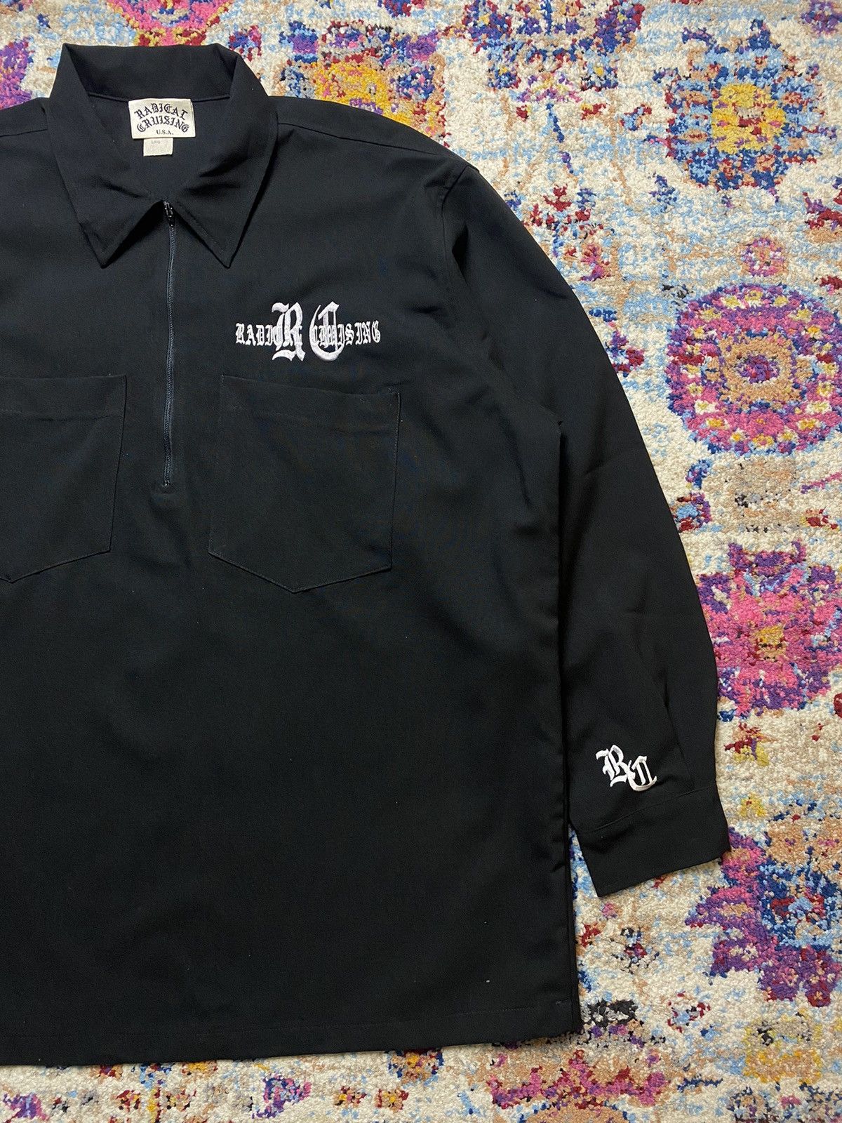 Other × Vintage VINTAGE USA RADICAL CRUISING MENS WORKERS CREW LS SHIRTS Size US L / EU 52-54 / 3 - 3 Thumbnail
