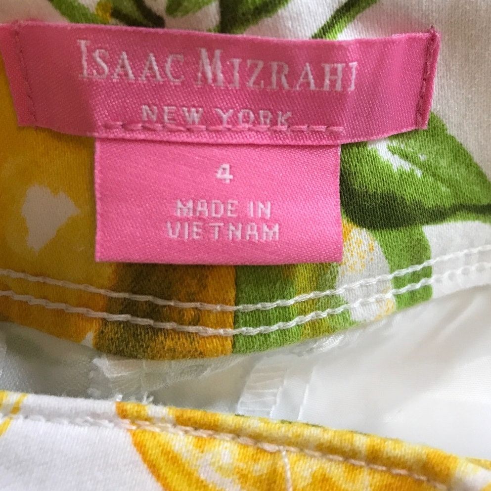 Isaac Mizrahi Isaac Mizrahi New York Lemon Lime Stretch Mini Shorts 4 Size 27" / US 4 / IT 40 - 3 Thumbnail