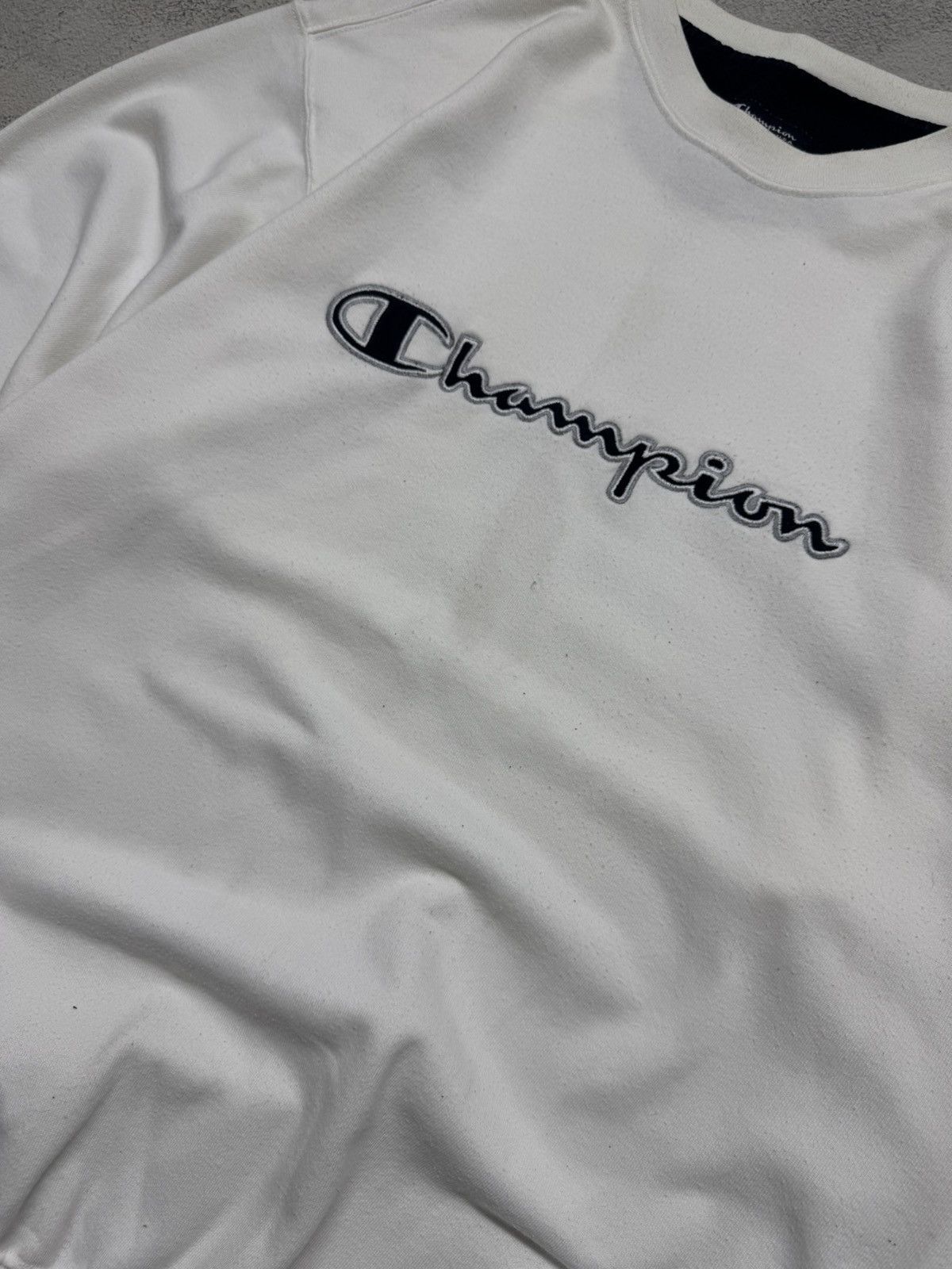 Champion Vintage Y2k Champion 🤍 Spell Out Big Logo Sweatshirt 90’s Size US XL / EU 56 / 4 - 7 Thumbnail