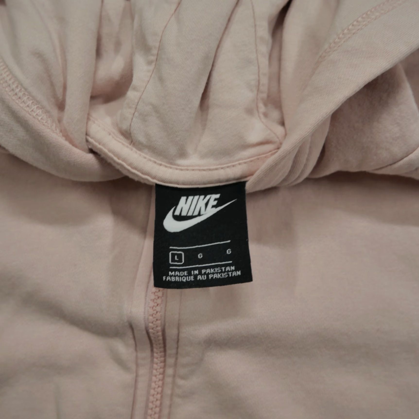 Nike Nike Hoodie Womens Large Pink Full Zip Swoosh logo Size L / US 10 / IT 46 - 4 Thumbnail