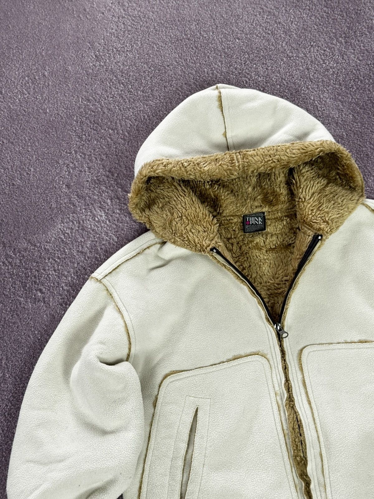 Japanese Brand Y2K Japanese Vibe Glamour Fuzzy Zip Up Hooded Jacket Size M / US 6-8 / IT 42-44 - 6 Thumbnail