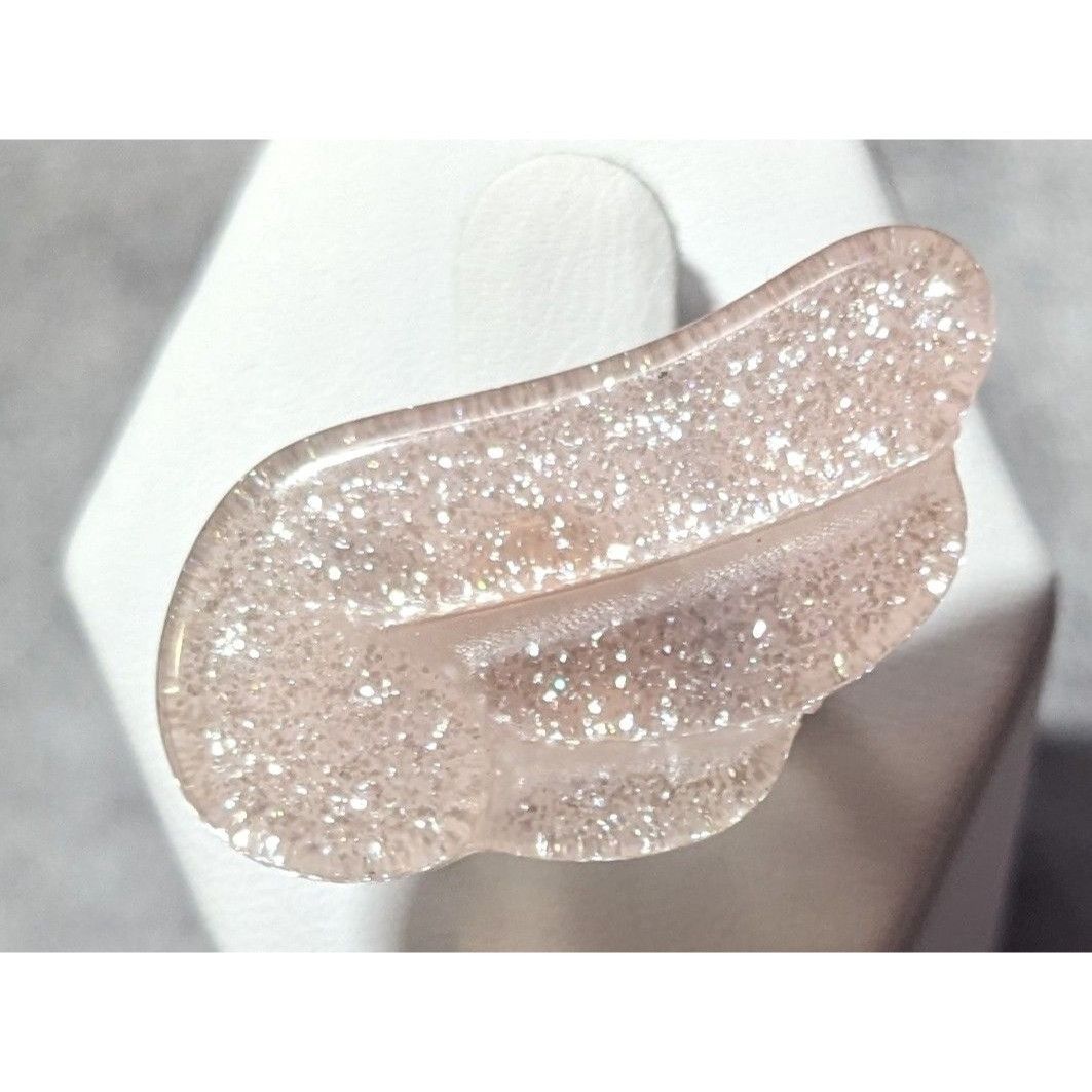 Other Coquette Pastel Pink Glitter Adjustable Angel Wing Ring Size Size ONE SIZE - 10 Thumbnail