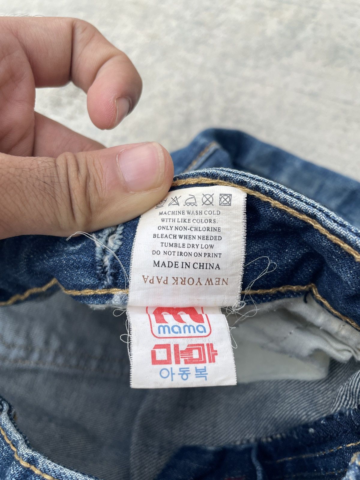Japanese Brand 2000s JAPANESE BRAND NEWYORK PAPA CLAWMARK WASH JEANS Size 28" / US 6 / IT 42 - 5 Thumbnail