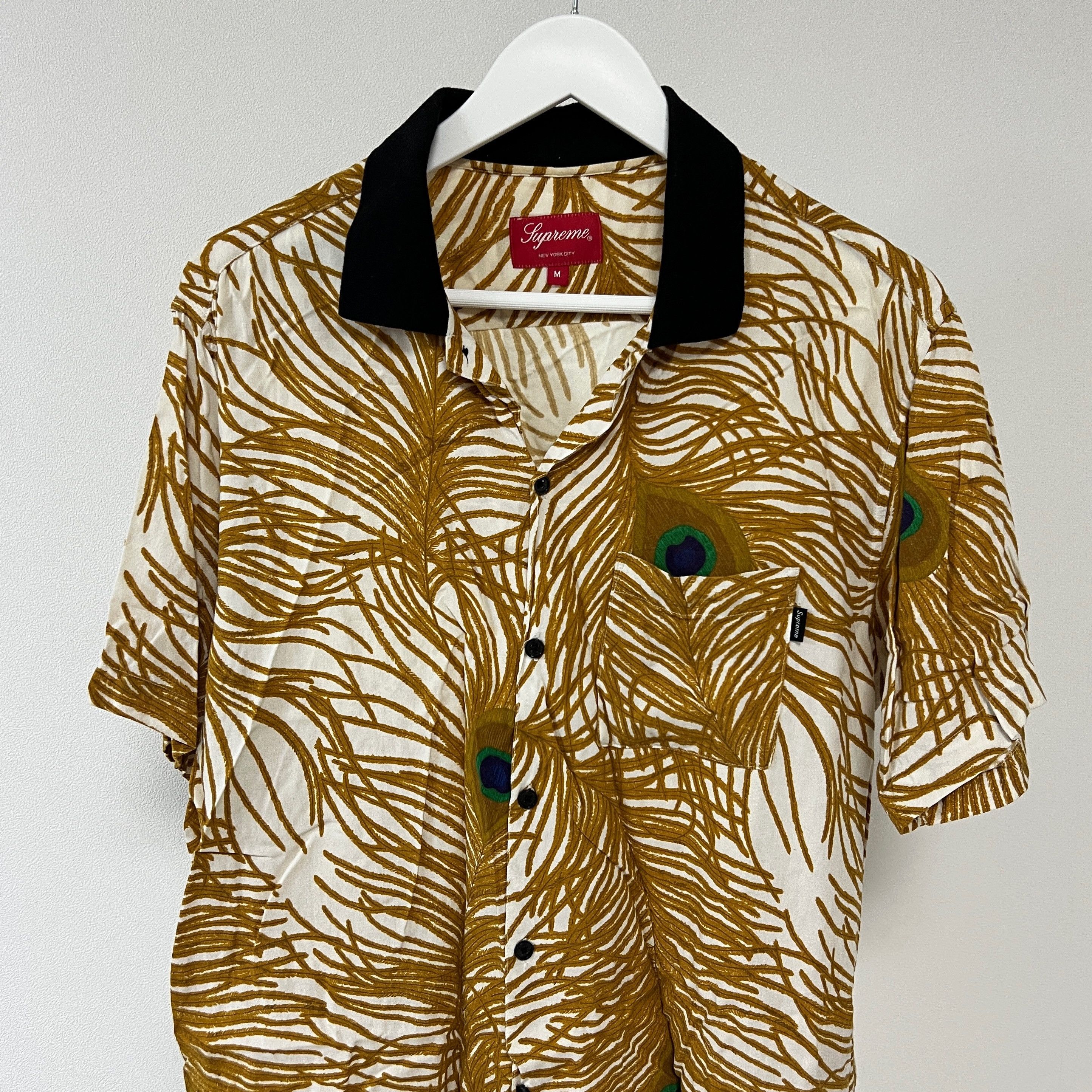 Supreme Supreme SS16 Peacock Rayon Shirt Yellow Size US M / EU 48-50 / 2 - 3 Thumbnail