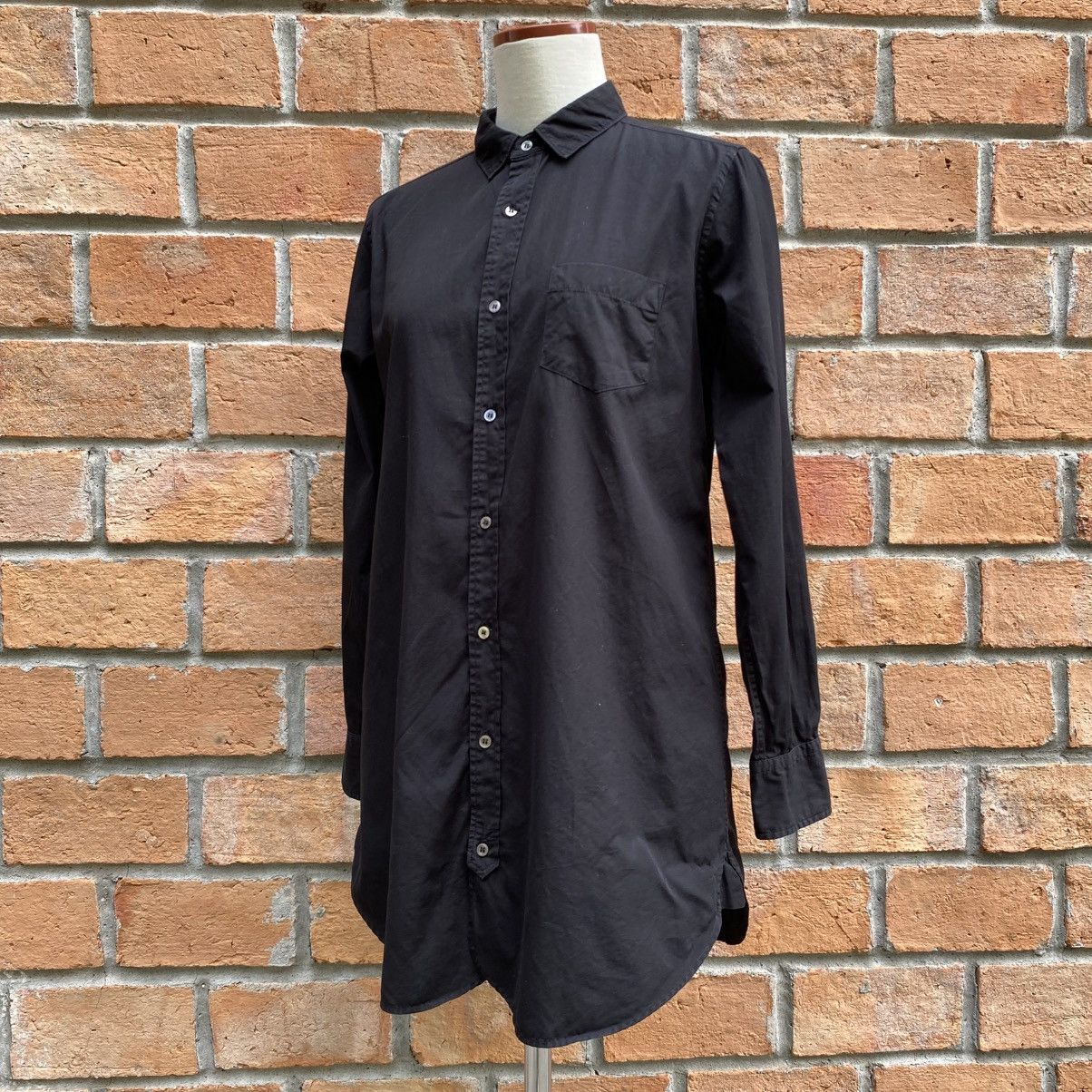 Zucca ZUCCA Black Shirt Dress with Long Sleeves Size M / US 6-8 / IT 42-44 - 2 Thumbnail