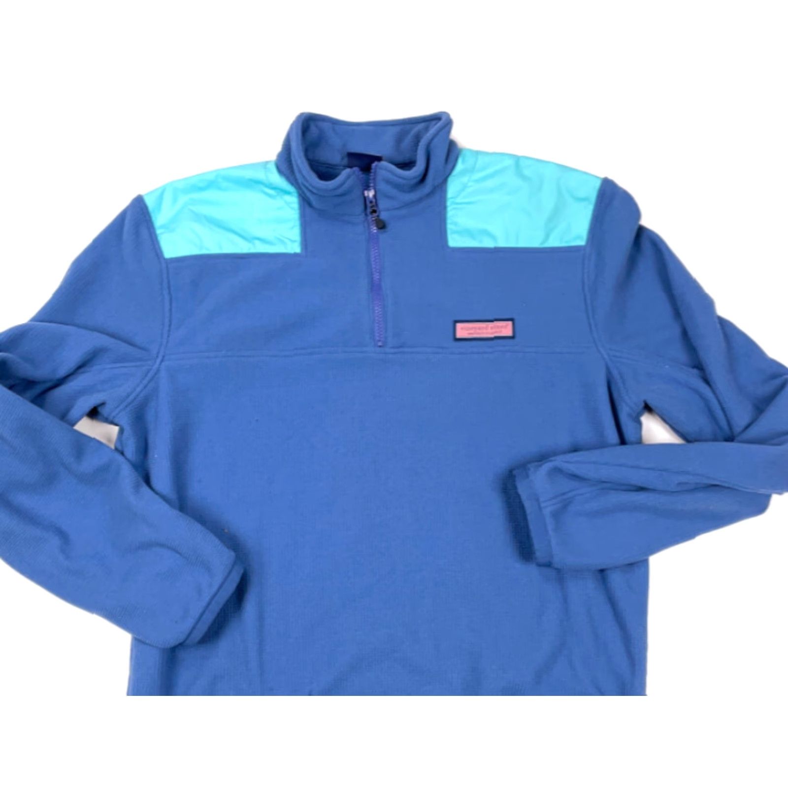 Vineyard Vines Vineyard Vines 1/4 Zip Sweater Adult Medium Blue Teal Preppy Classic Jersey Knit Pullover Mens Size US M / EU 48-50 / 2 - 3 Thumbnail