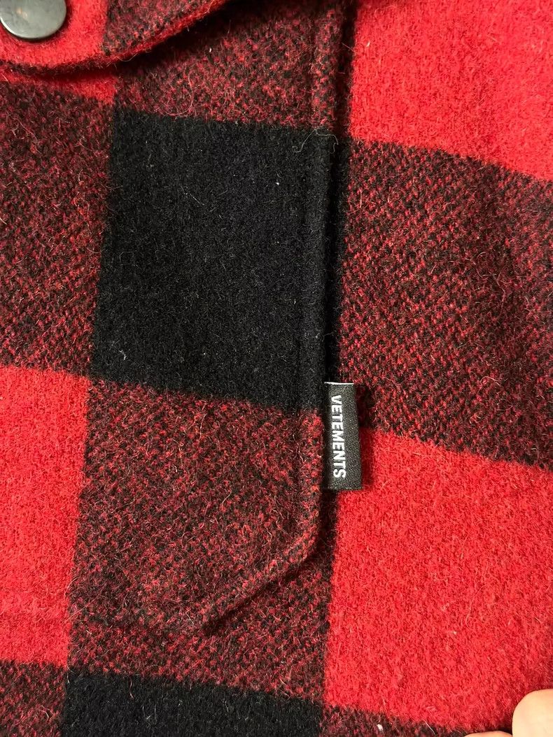 Vetements Vetements Red plaid checkered shirt jacket Size US M / EU 48-50 / 2 - 4 Thumbnail