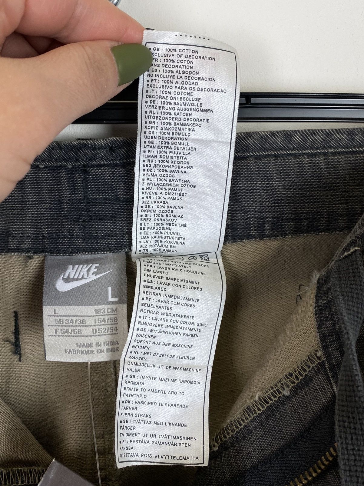 Nike Vintage Y2K Nike Washed Cargo Pants Travis Schott Style Grey Size US 34 / EU 50 - 9 Thumbnail