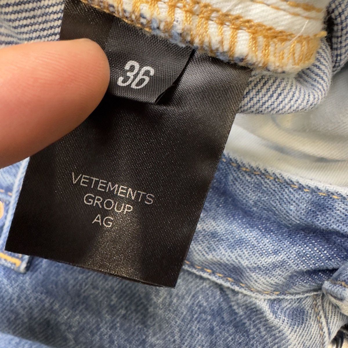 Vetements Vetements Haute Couture Baggy Blue 36x32 Denim Jeans Men’s Size US 36 / EU 52 - 5 Thumbnail