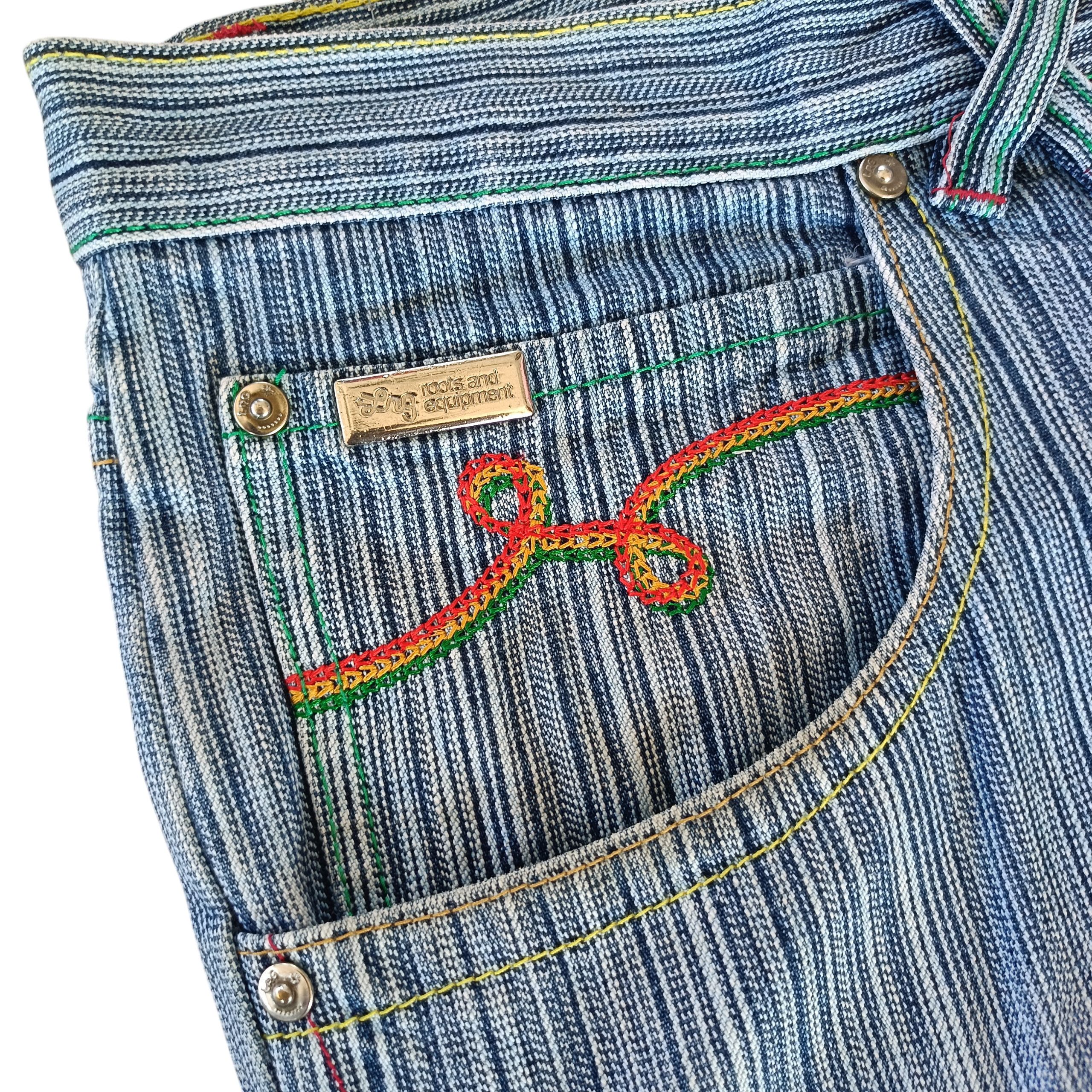 LRG LRG 'RASTA LION' HICKORY BAGGY JEANS Size US 37 - 4 Thumbnail
