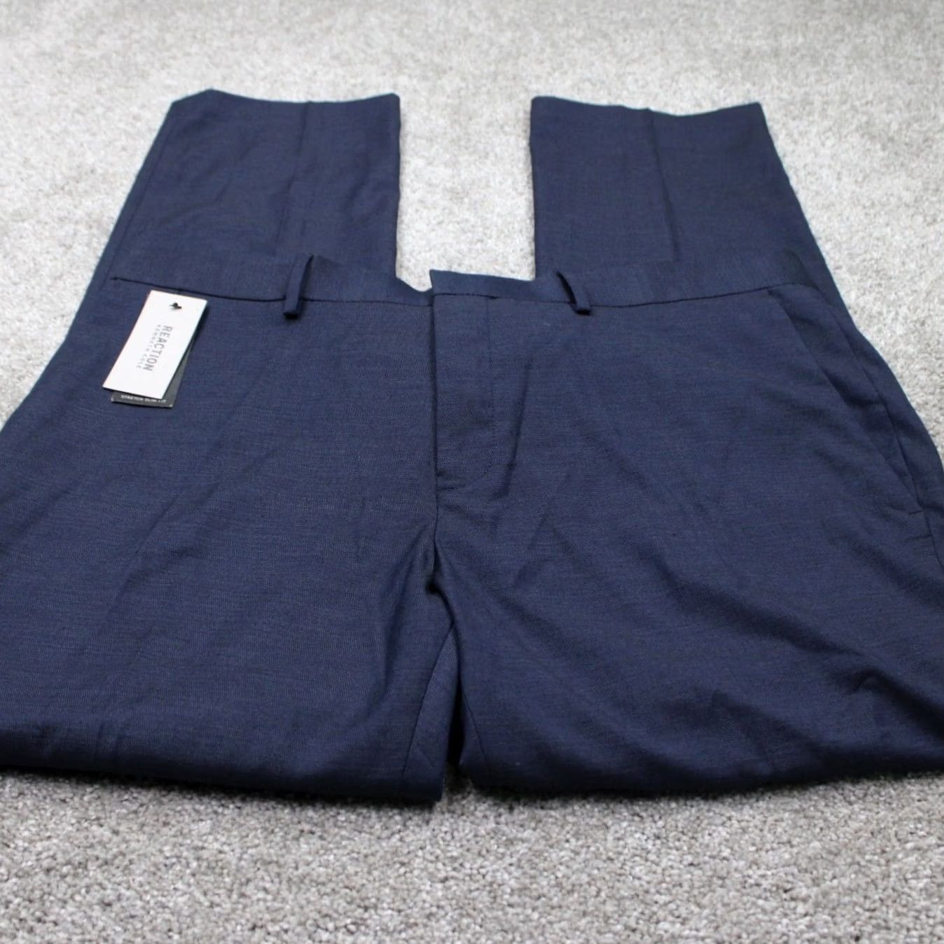 Kenneth Cole Kenneth Cole Reaction Pants Slim Men 38x30 Blue Textured Weave Stretch Flat Front Slim Fit NWT Size US 38 / EU 54 - 2 Thumbnail