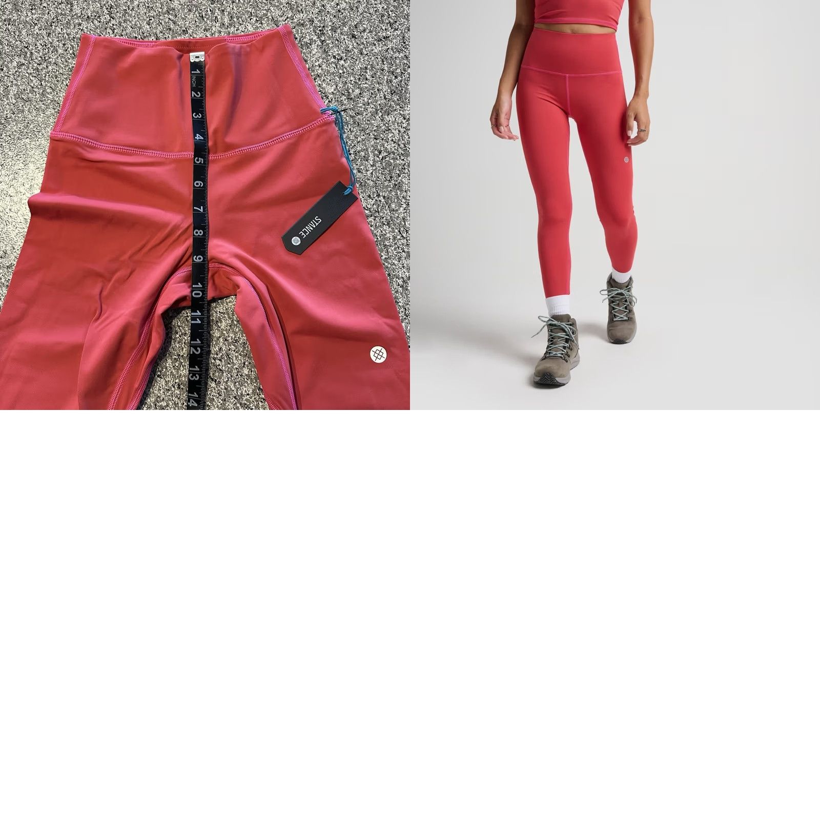 Vintage Stance Leggings Women's XS 26” Inseam 7/8 Happenings Ultra Soft Nylon Blend Red Size 26" / US 2 / IT 38 - 8 Thumbnail