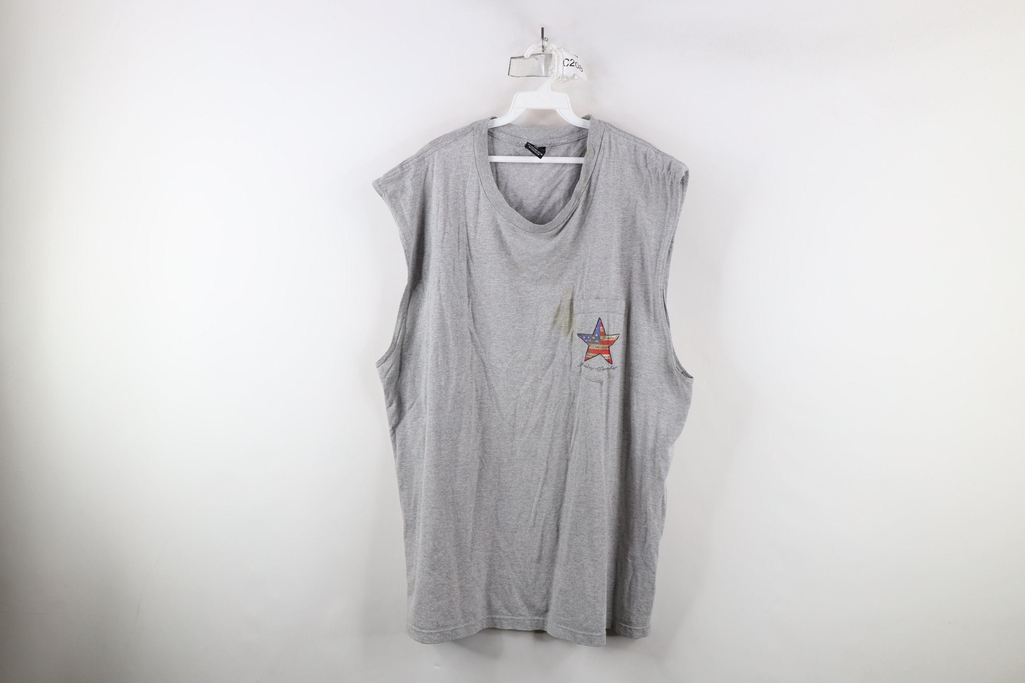 Harley Davidson × Vintage Vintage Y2K 2001 Harley Davidson Tank Top T-Shirt Gray USA Size US XXL / EU 58 / 5 - 1 Thumbnail