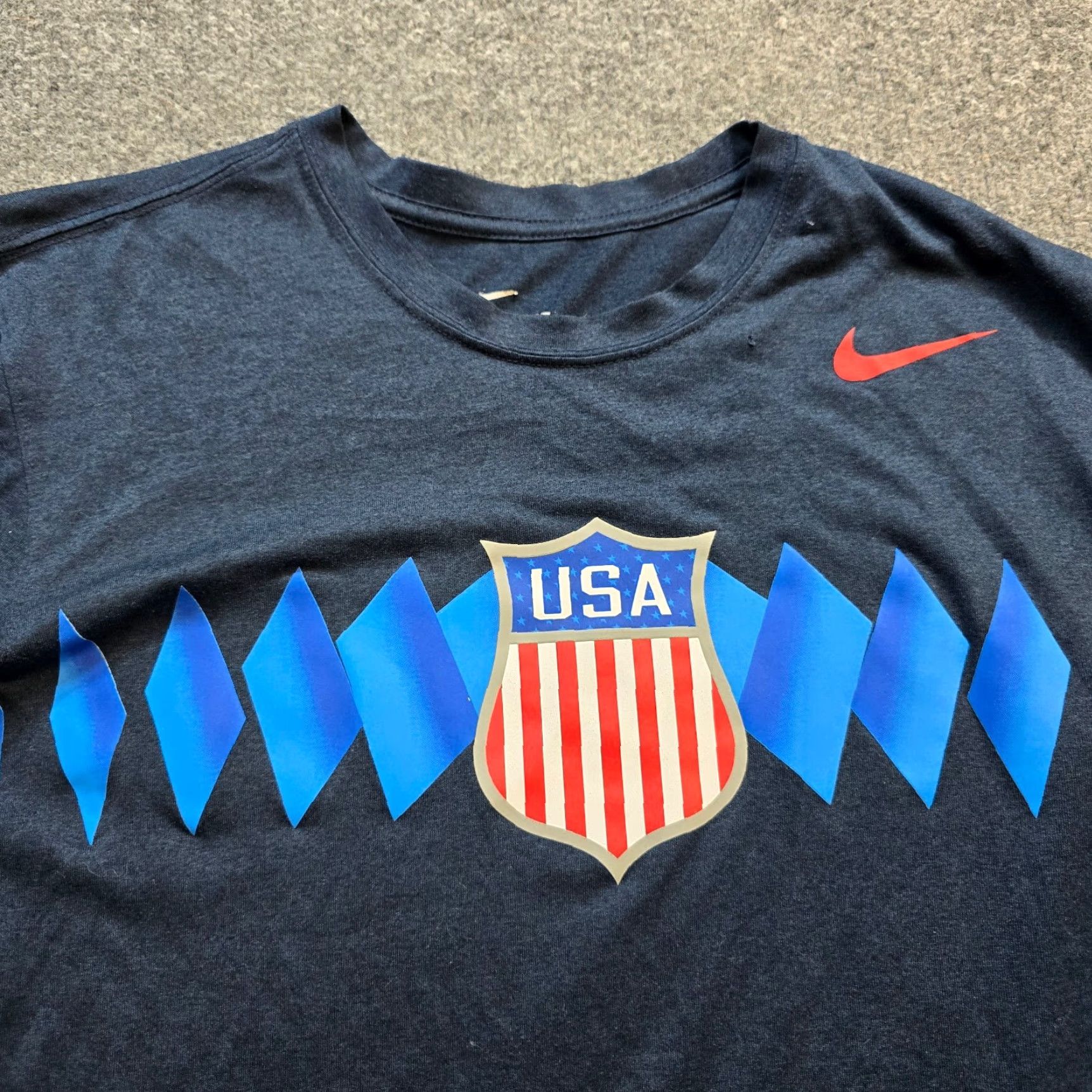 Nike Nike Shirt Mens Small Blue Drifit USA America Long Sleeve Stretch Performance Size US S / EU 44-46 / 1 - 2 Thumbnail