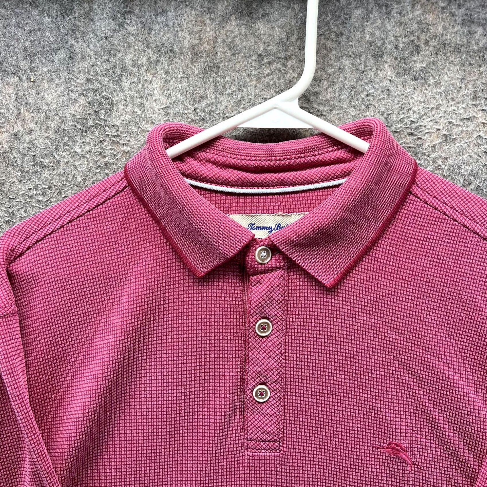 Tommy Bahama Tommy Bahama Polo Shirt Mens M Pink Check Modal Blend Short Sleeve Casual Size US M / EU 48-50 / 2 - 3 Thumbnail