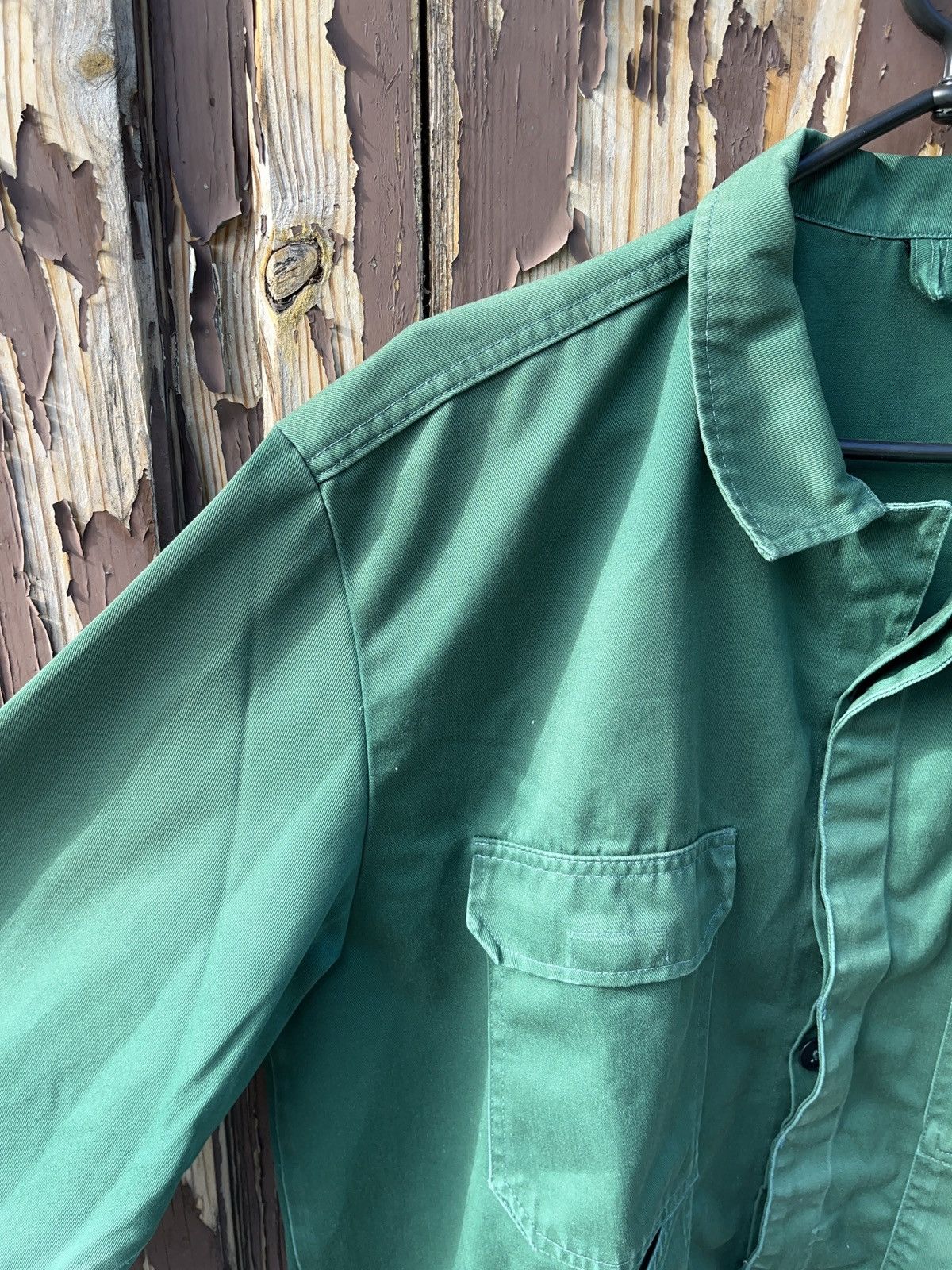 Le Laboureur Vintage 80s German Green Sanfor Chore Jacket Workwear Size US L / EU 52-54 / 3 - 6 Thumbnail