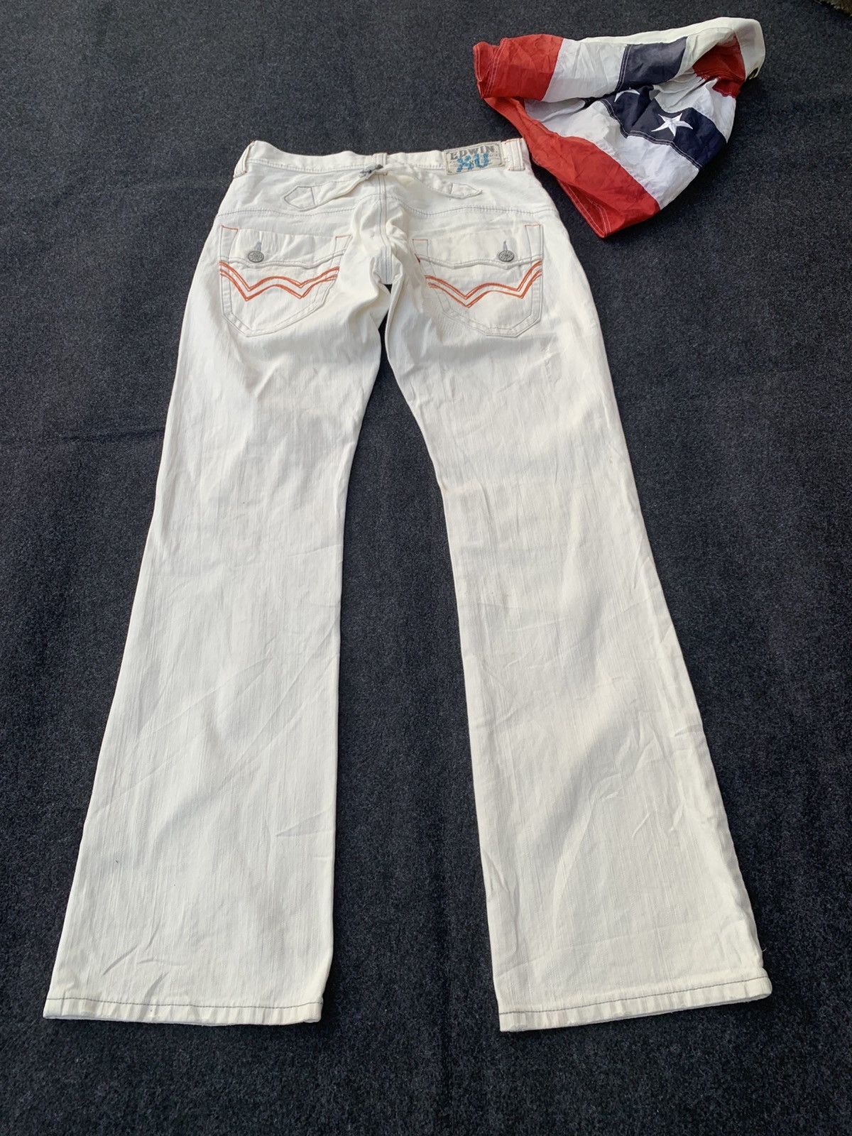 Edwin Archive Edwin XV White Denim Flare Buckle Back Patchwork Size US 30 / EU 46 - 3 Thumbnail