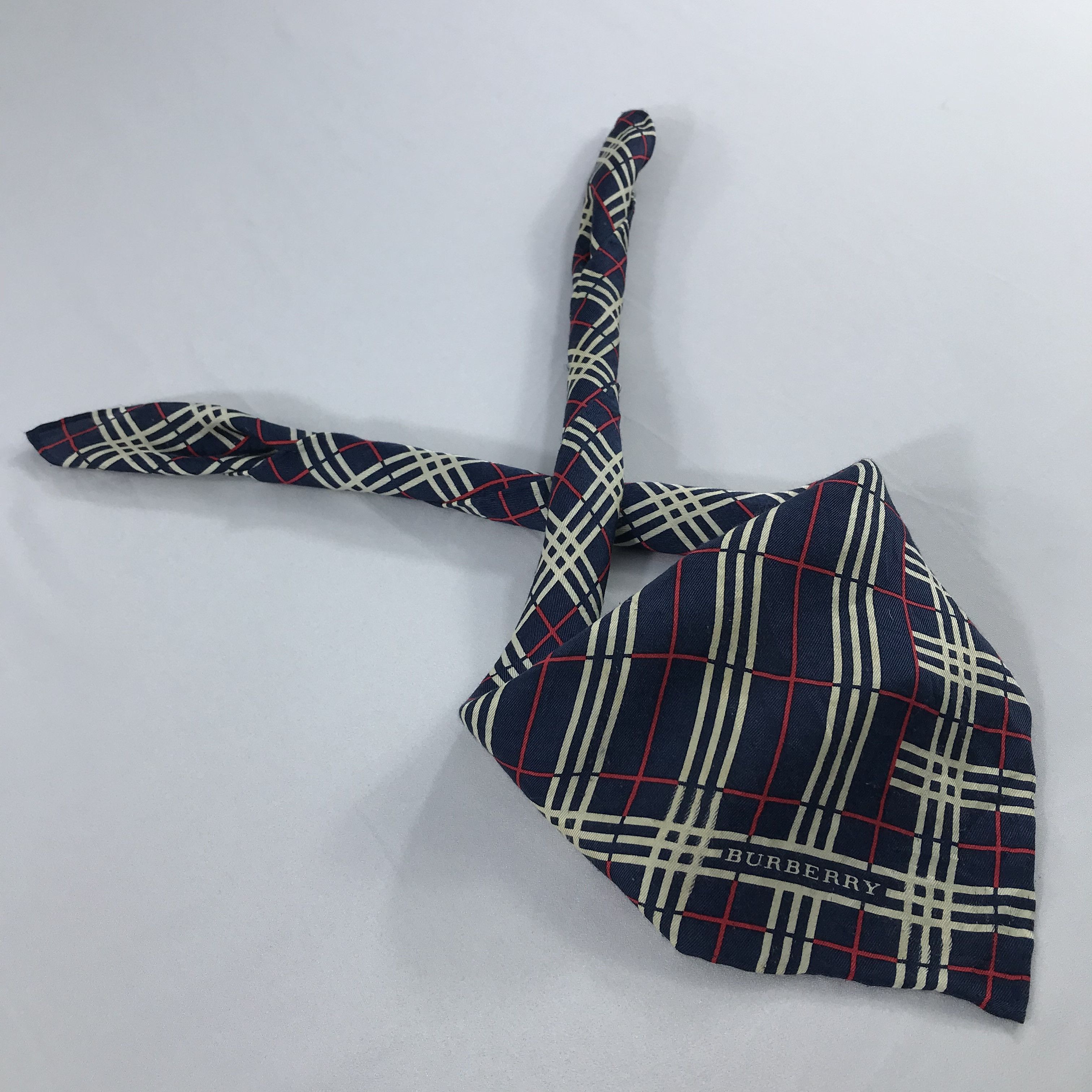 Burberry × Vintage Burberry Bandana / Handkerchief / Neckerchief - S2091 Size ONE SIZE - 4 Thumbnail