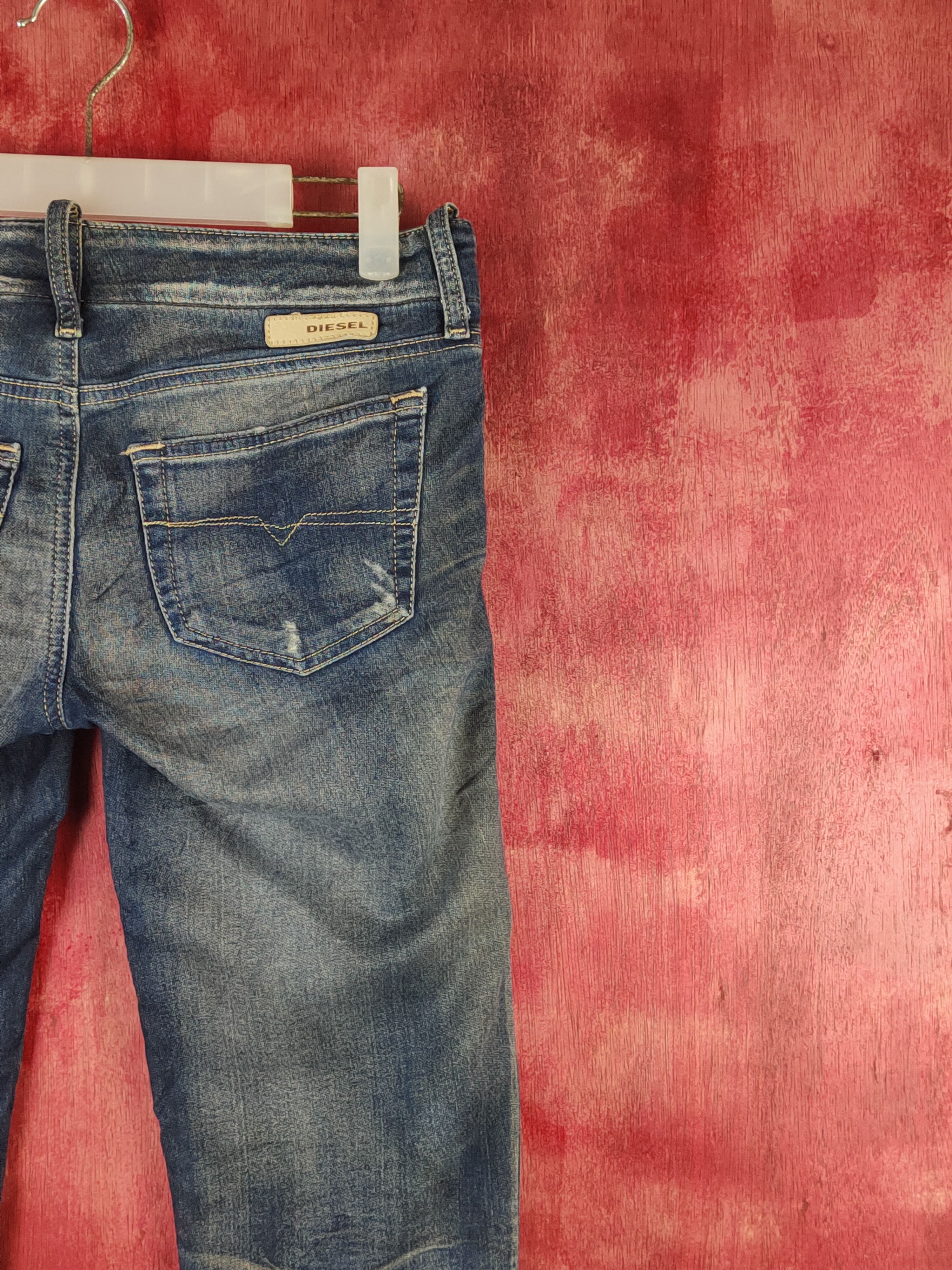 Diesel Diesel Dark Blue Faded Distressed Ripped Jeans #S2354 Size 26" / US 2 / IT 38 - 12 Thumbnail
