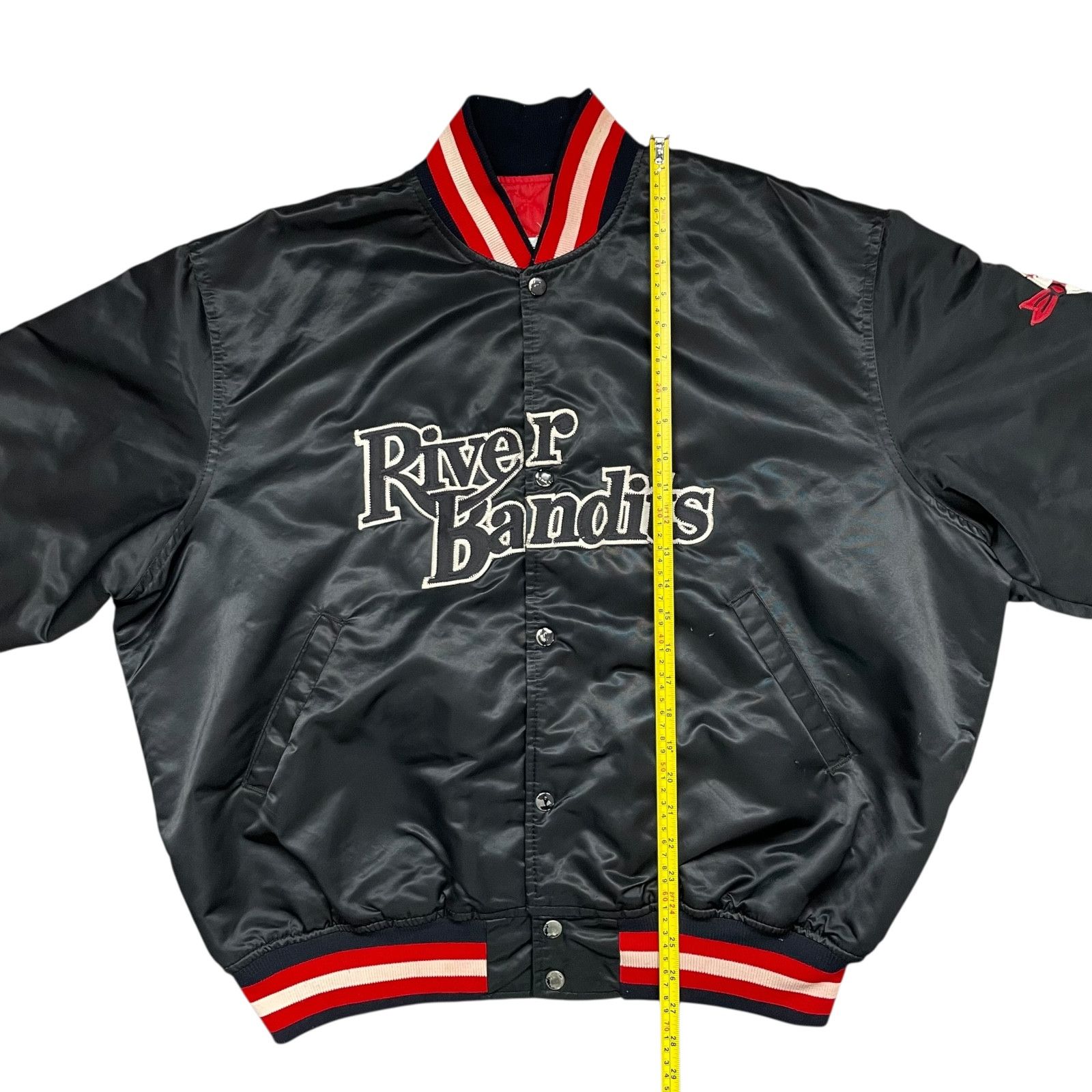 Vintage RARE 90s MILB QUAD CITIES RIVER BANDITS STARTER SATIN JACKET Size US XL / EU 56 / 4 - 11 Thumbnail