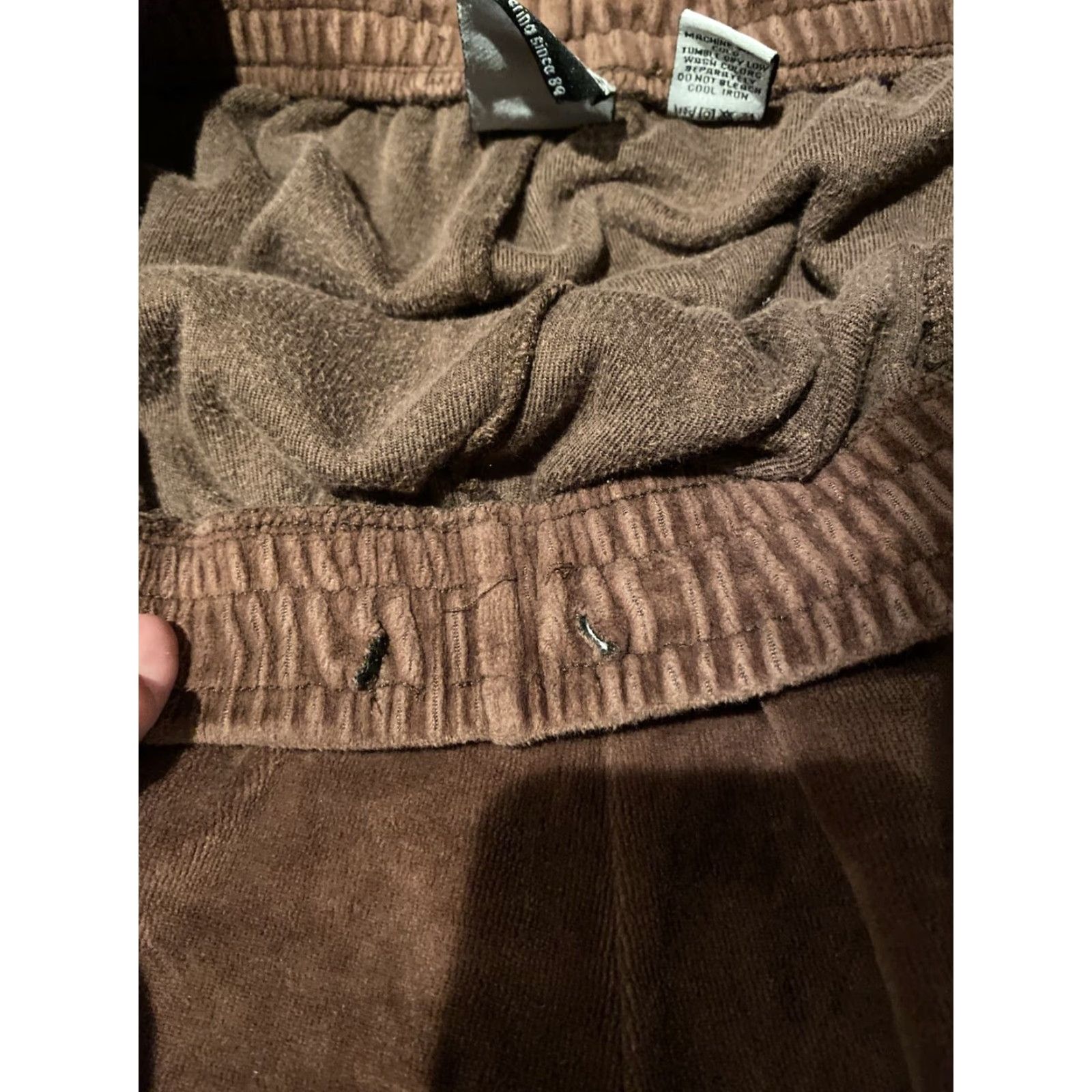 Karl Kani VINTAGE Karl Kani Velour Pants Men's XL Brown Hip Hop 90s Zipper Left Angle Size US 36 / EU 52 - 6 Thumbnail