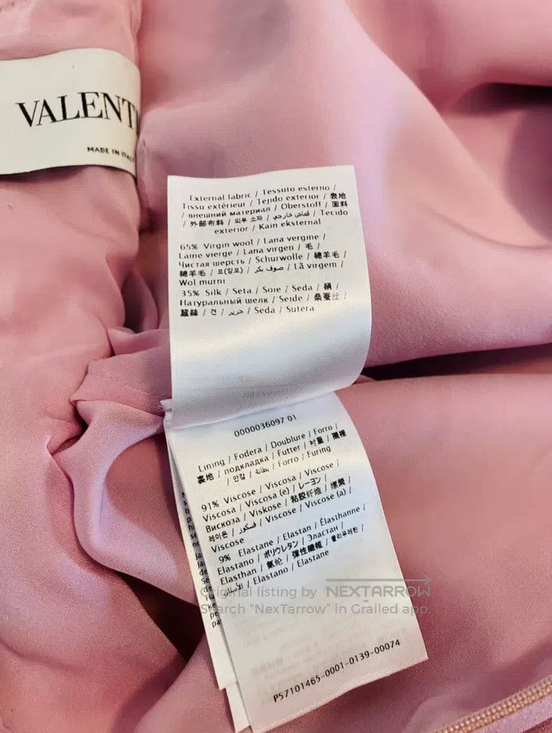 Valentino Valentino Heavy work sewn beaded wool mulberry silk dress Size M / US 6-8 / IT 42-44 - 7 Thumbnail