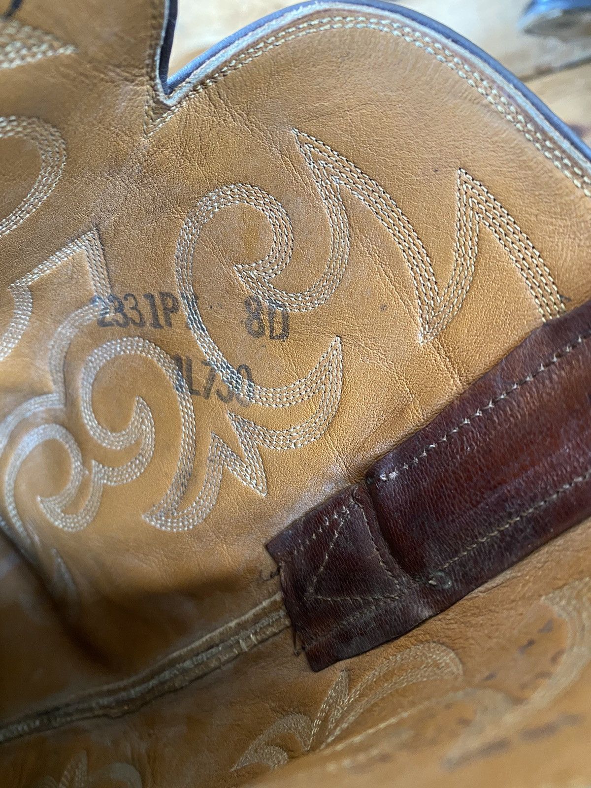 Lucchese × Vintage Lucchese brown leather western boots exotic skin, lizard sz8 Size US 8 / IT 38 - 16 Thumbnail
