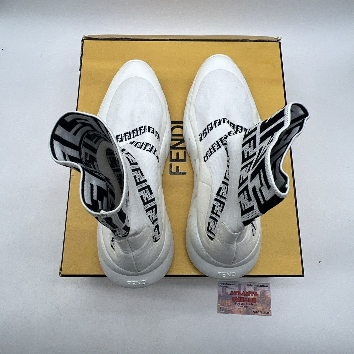 Fendi Fendi sneakers white and black Size US 9 / EU 42 - 6 Thumbnail