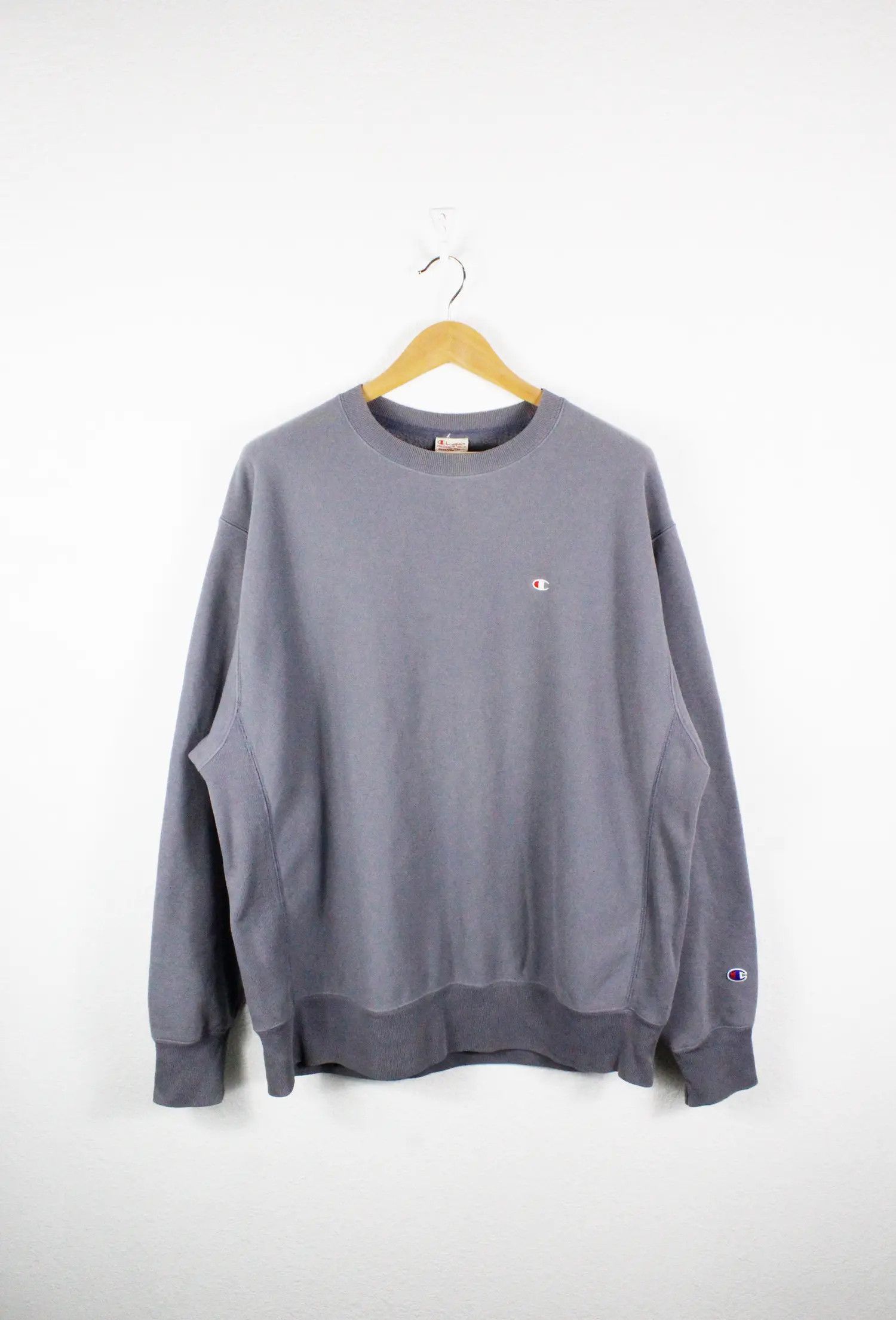 Champion × Vintage Champion Reverse Weave Logo Pale Grey Crew Sweatshirt XL Size US XL / EU 56 / 4 - 1 Thumbnail