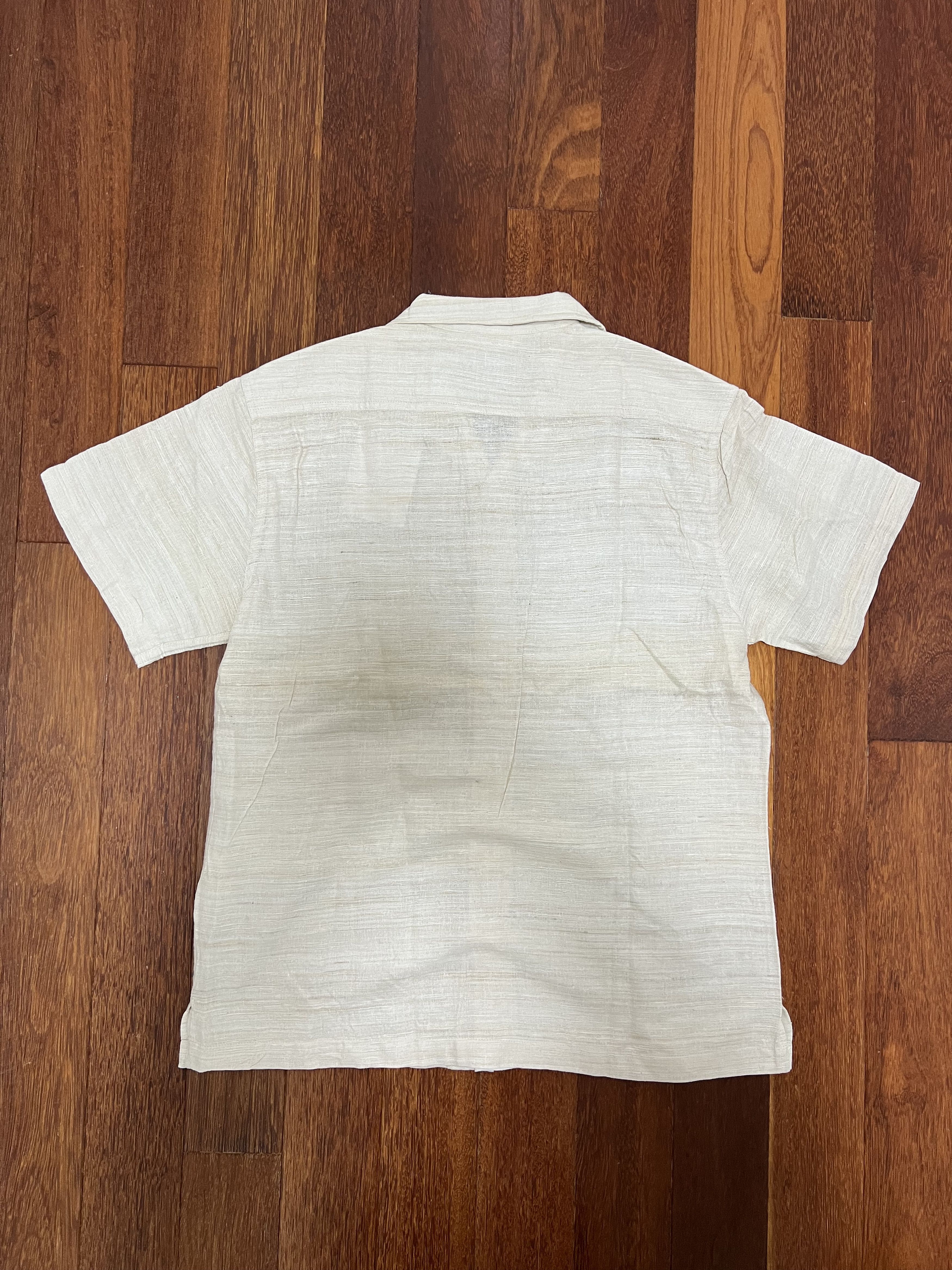 3sixteen 💚 3sixteen Leisure Shirt Ivory Handloom Silk Medium NEW Size US M / EU 48-50 / 2 - 7 Thumbnail