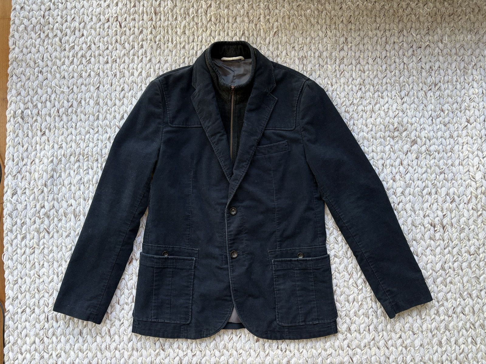 Hugo Boss Hugo Boss “Boss Orange” Navy Corduroy Blazer/smoking Jacket Size 42R - 1 Thumbnail
