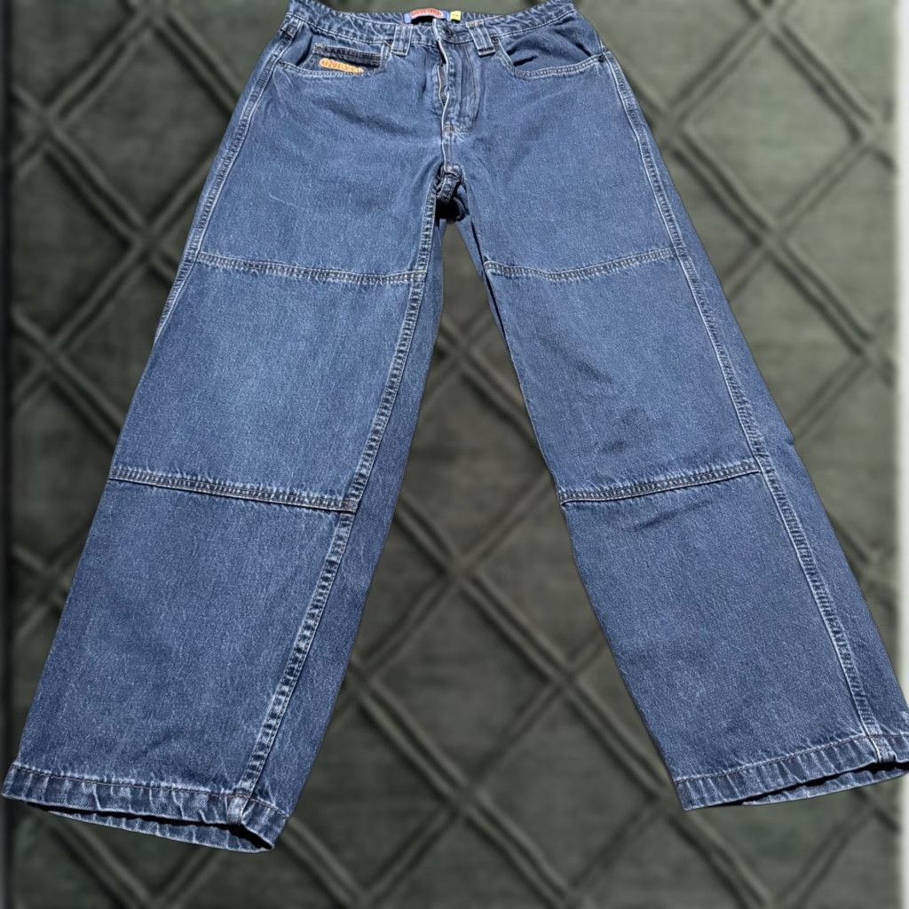 Empyre Empyre Jeans Men Blue Medium Wash Denim Relaxed Baggy 28 Zip Fly 5-Pocket Design Straight Shirt? Size US 28 / EU 44 - 1 Thumbnail