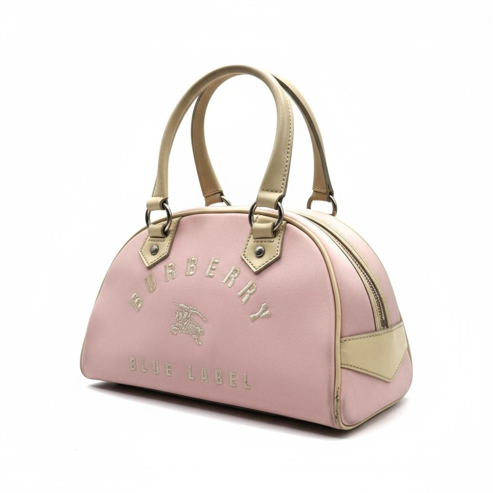 Burberry Burberry - Blue Label Pink and Beige Leather Handbag Size ONE SIZE - 1 Thumbnail