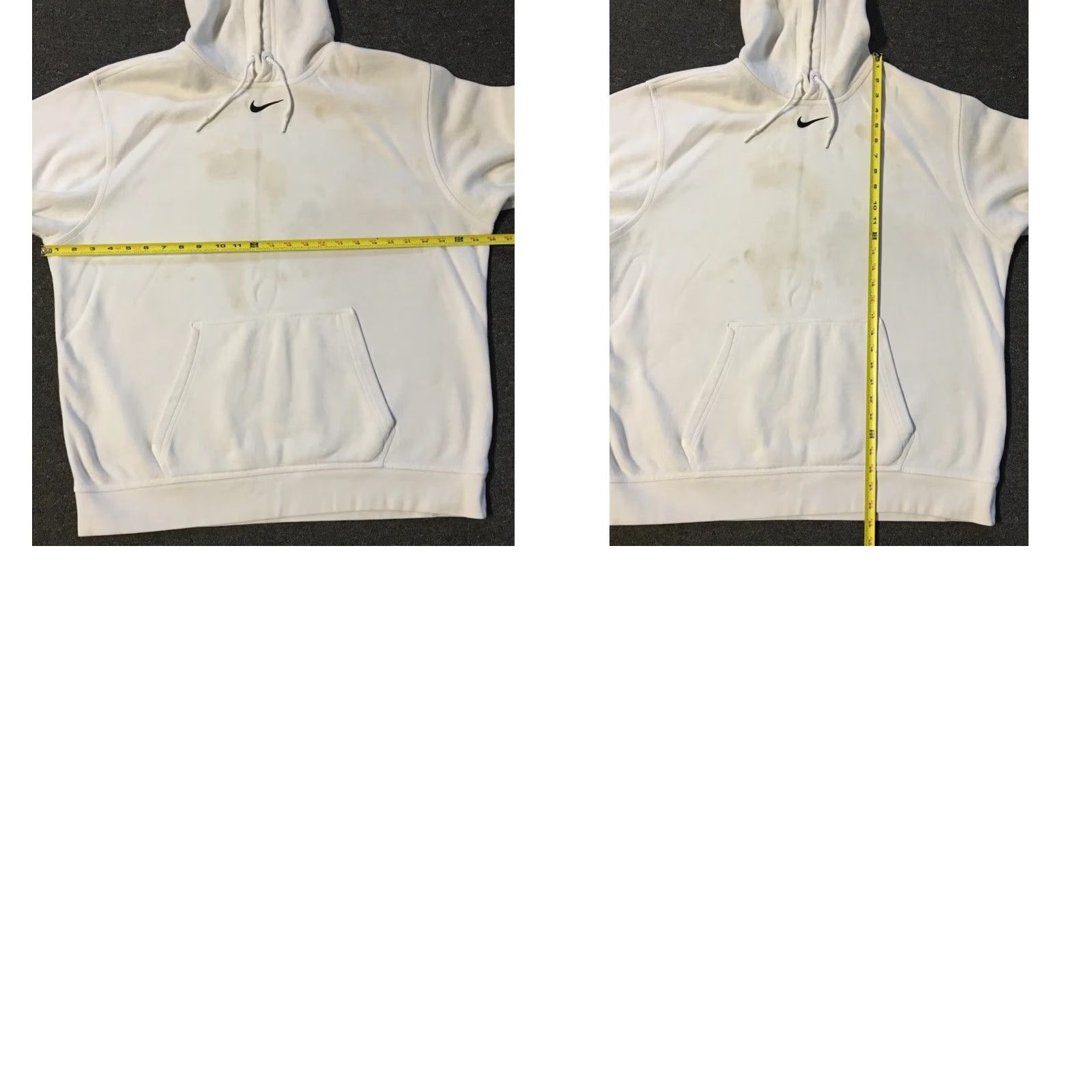 Nike VINTAGE Nike Center Swoosh Faded Distressed Hoodie XL Men White 90s Grunge Skate Travis Scott Sportswear Pullover Hoodie Size US XL / EU 56 / 4 - 9 Thumbnail